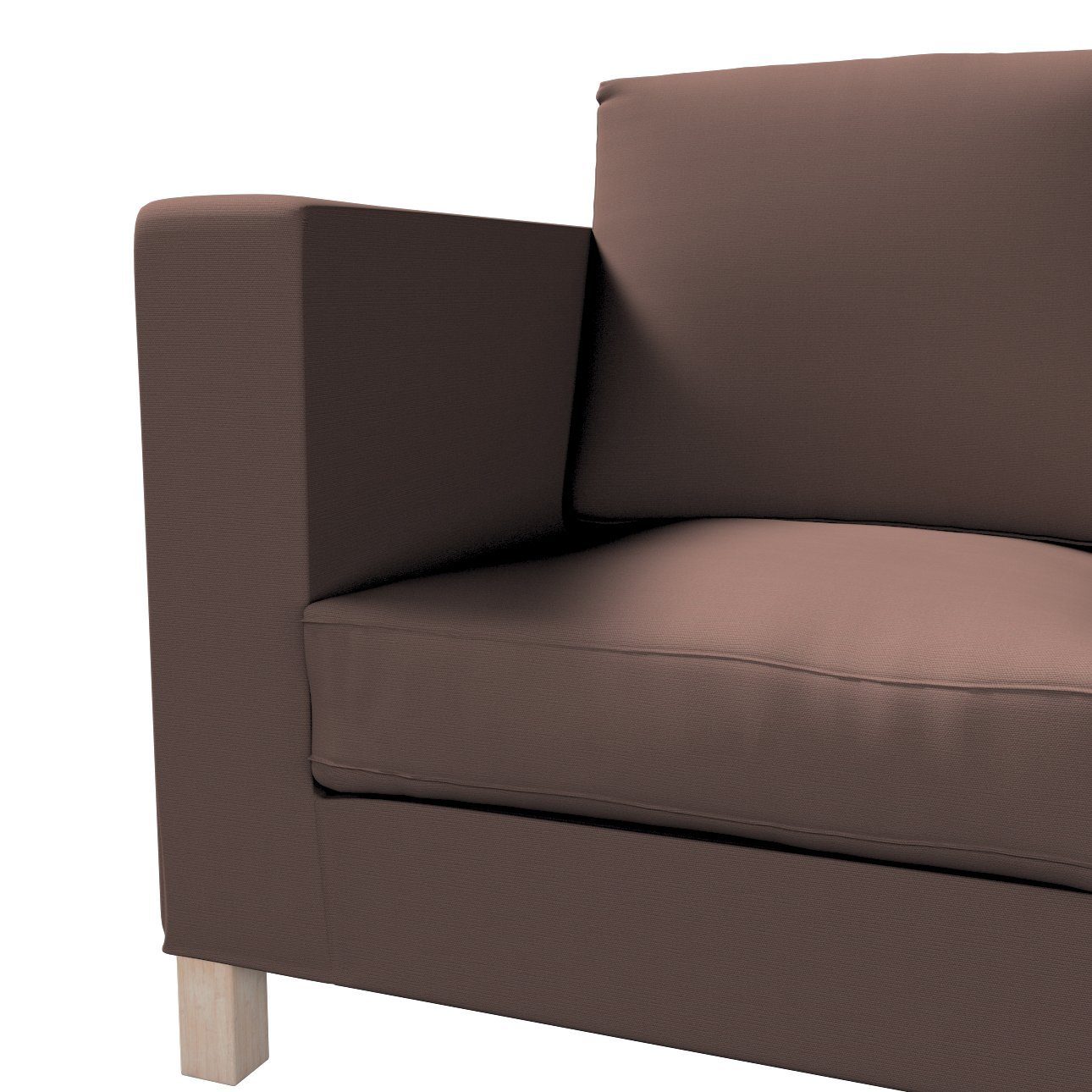 Sofahusse nicht ausklappbar 3-Sitzer Living, kurz, Dekoria Sofa braun-schwarz Karlanda