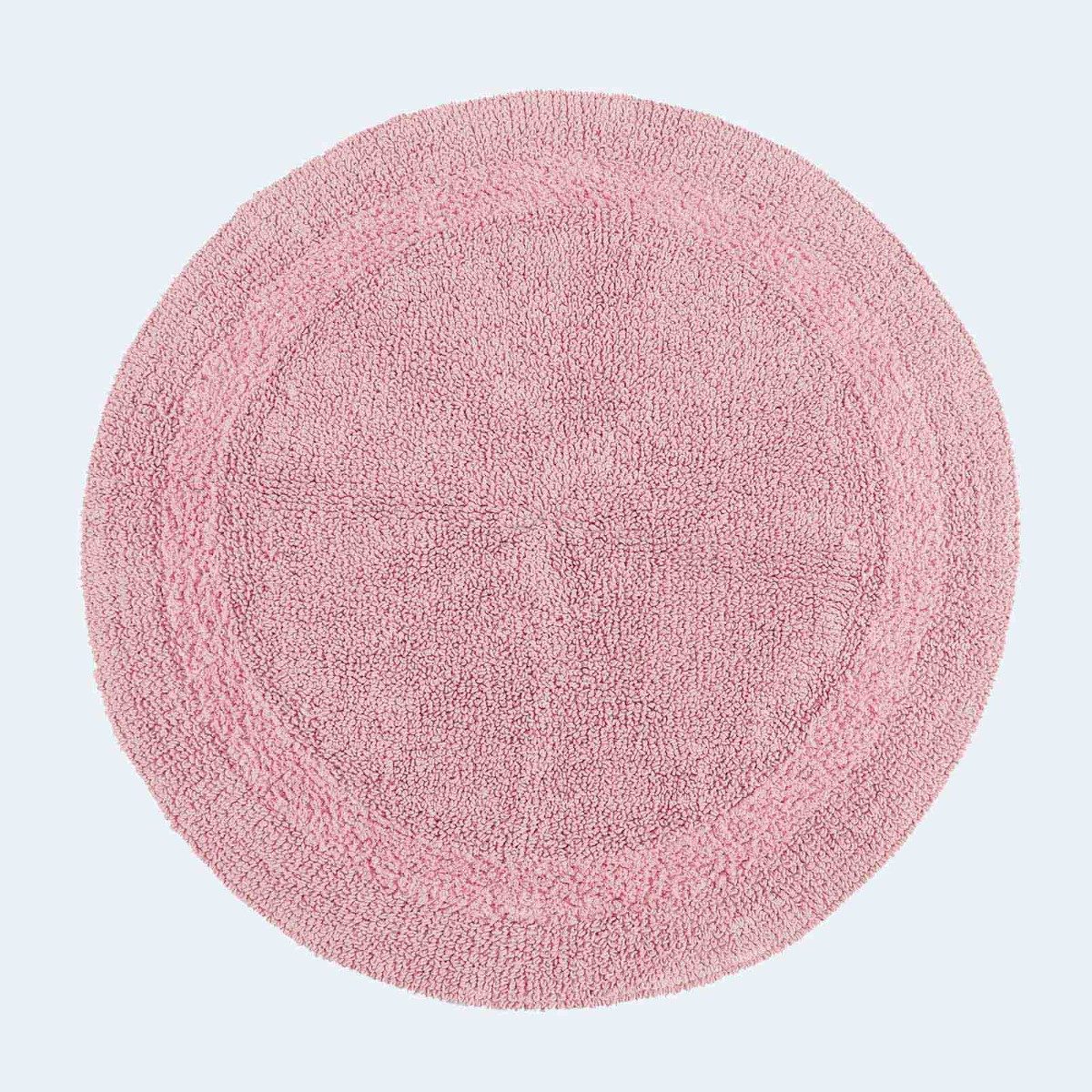 Homescapes Badematte Runde Battematte rosa 80 cm aus 100% Baumwolle, Höhe 2 günstig online kaufen
