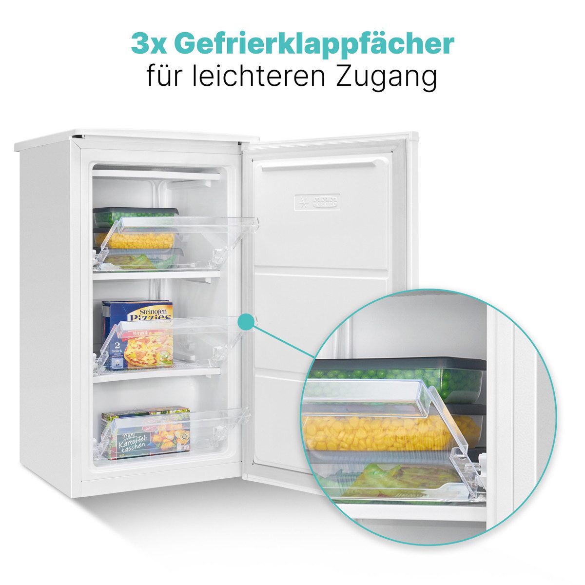 BOMANN Gefrierschrank GS 7256, 83.5 cm hoch, 45 cm breit, Gefrierschrank klein, 4 Sterne-Gefrierfach