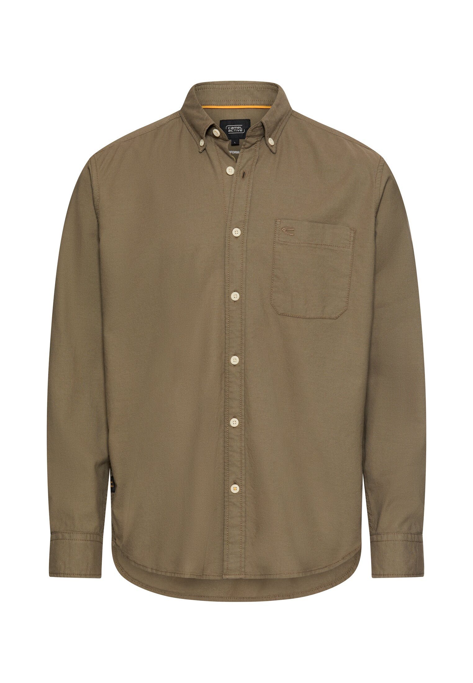 camel active Langarmhemd mit Button-Down-Kragen