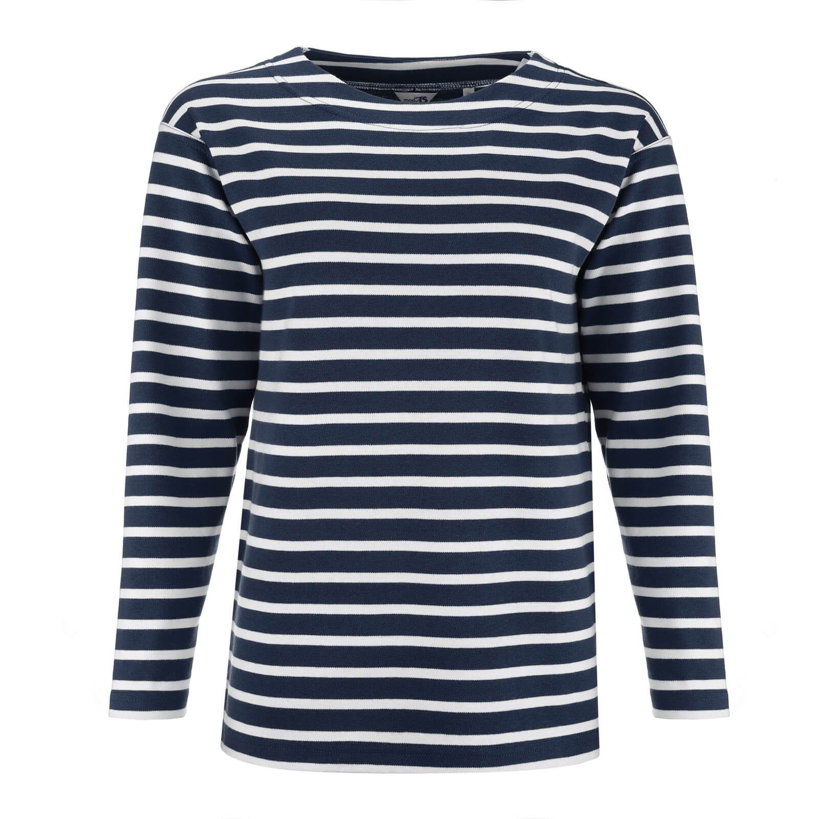 modAS Langarmshirt 2500D Damen Bretonisches Shirt U-Boot Ausschnitt - Ringe günstig online kaufen