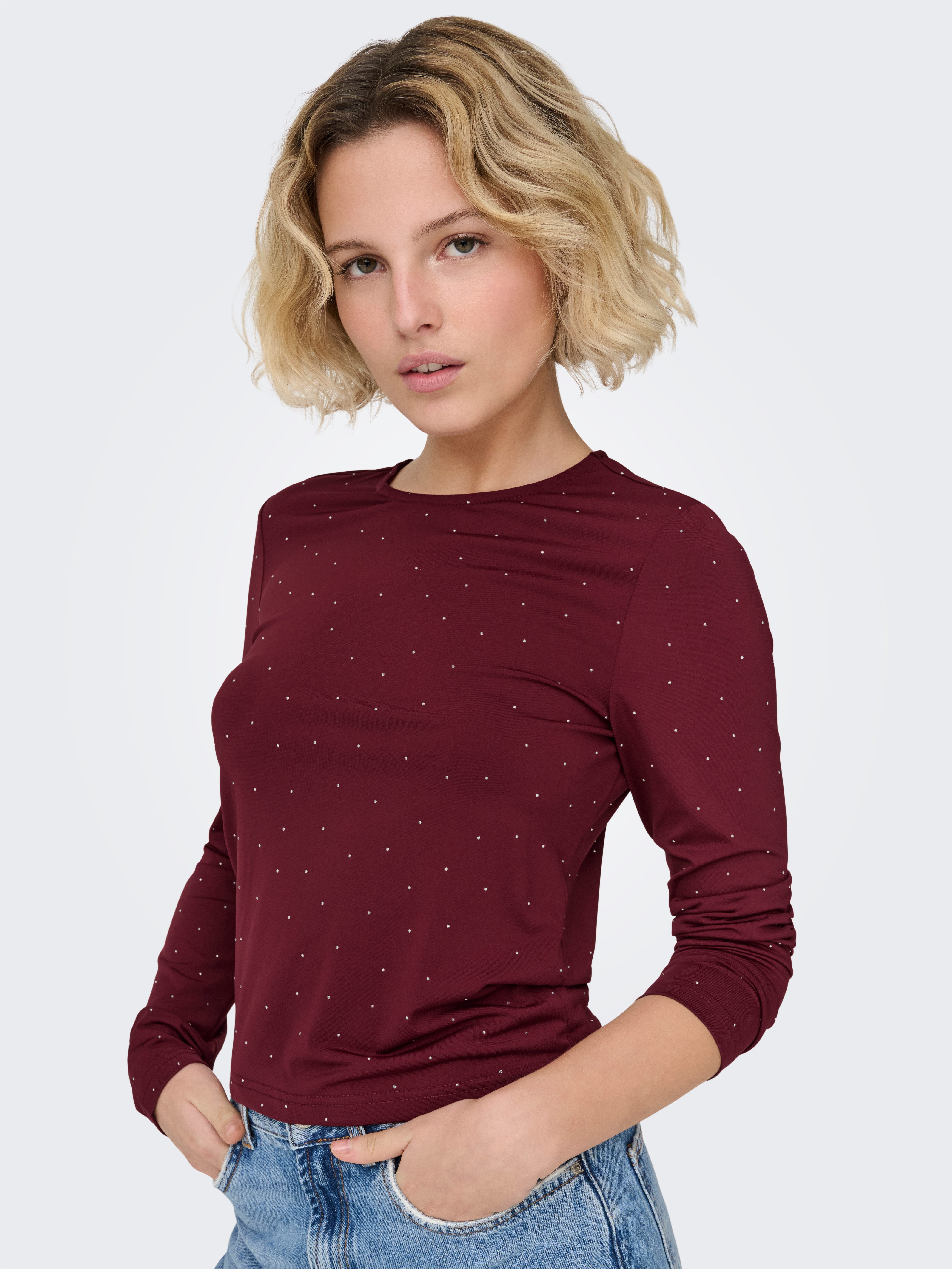 ONLY Langarmshirt ONLZITA L/S O-NECK TOP BF JRS günstig online kaufen