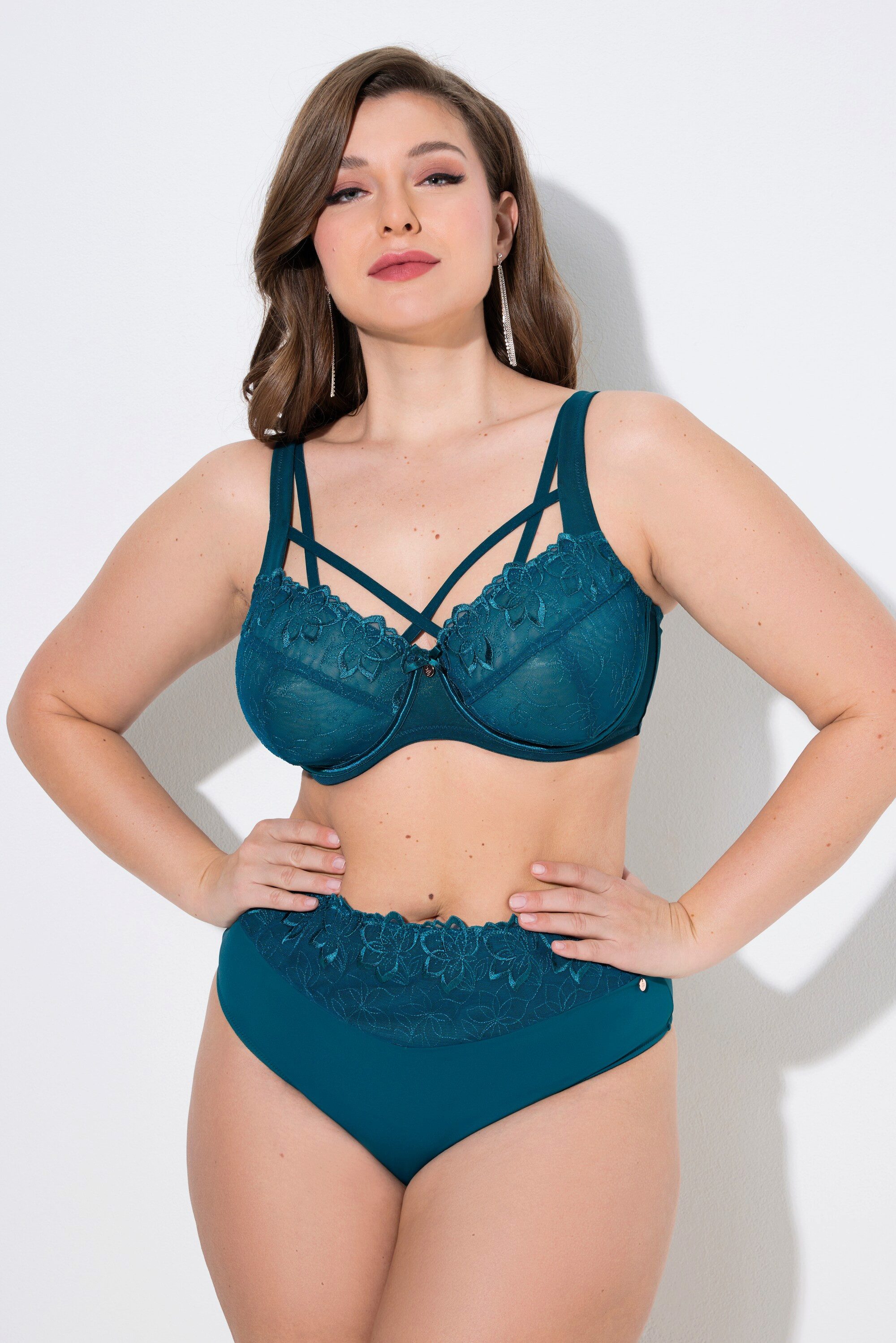 Ulla Popken Bügel-BH TruYou Bügel-BH transparente Spitze