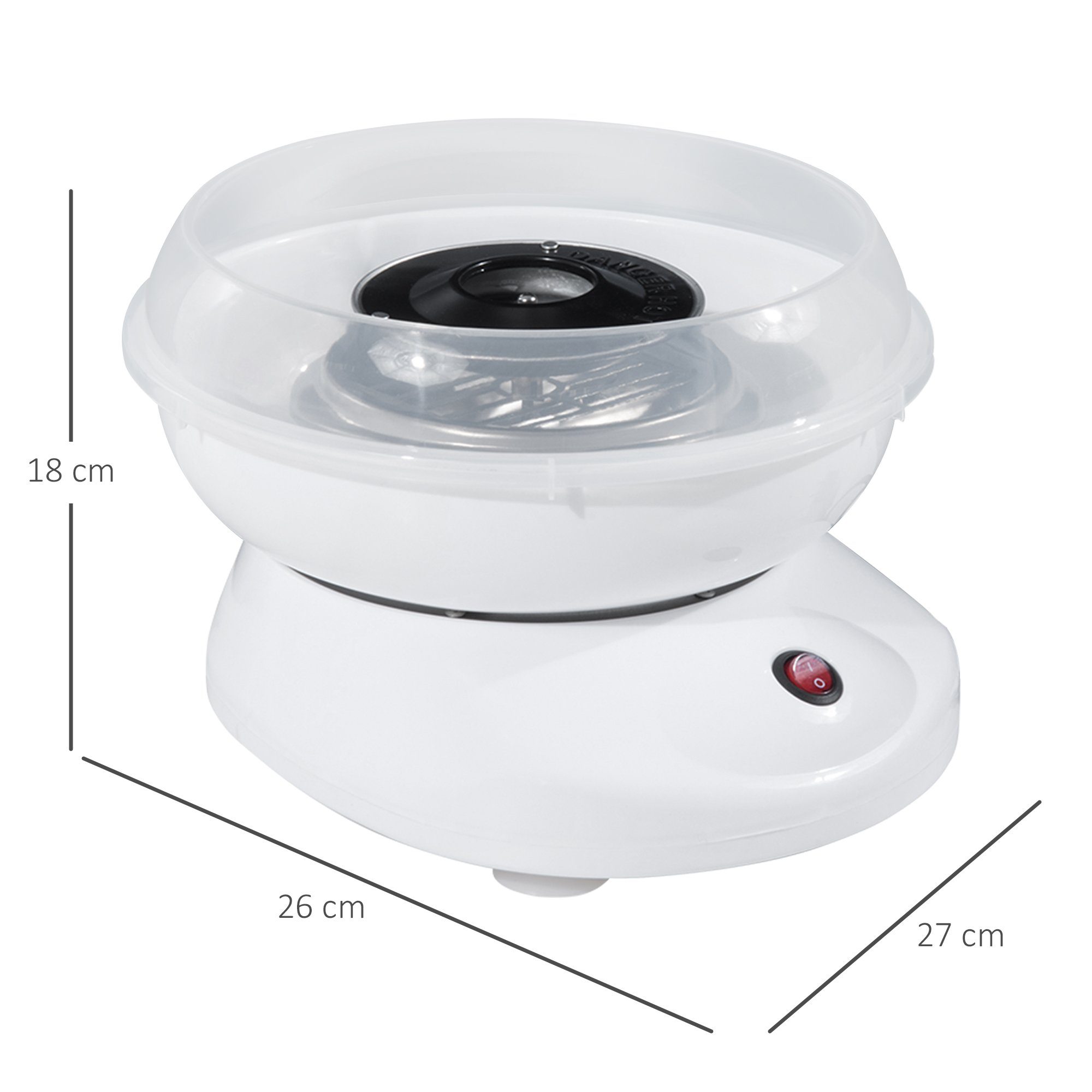 HOMCOM Zuckerwattemaschine Zuckerwattemaschin, Zuckerwattegerät Zuckerwatte Maschine 3 Farbe