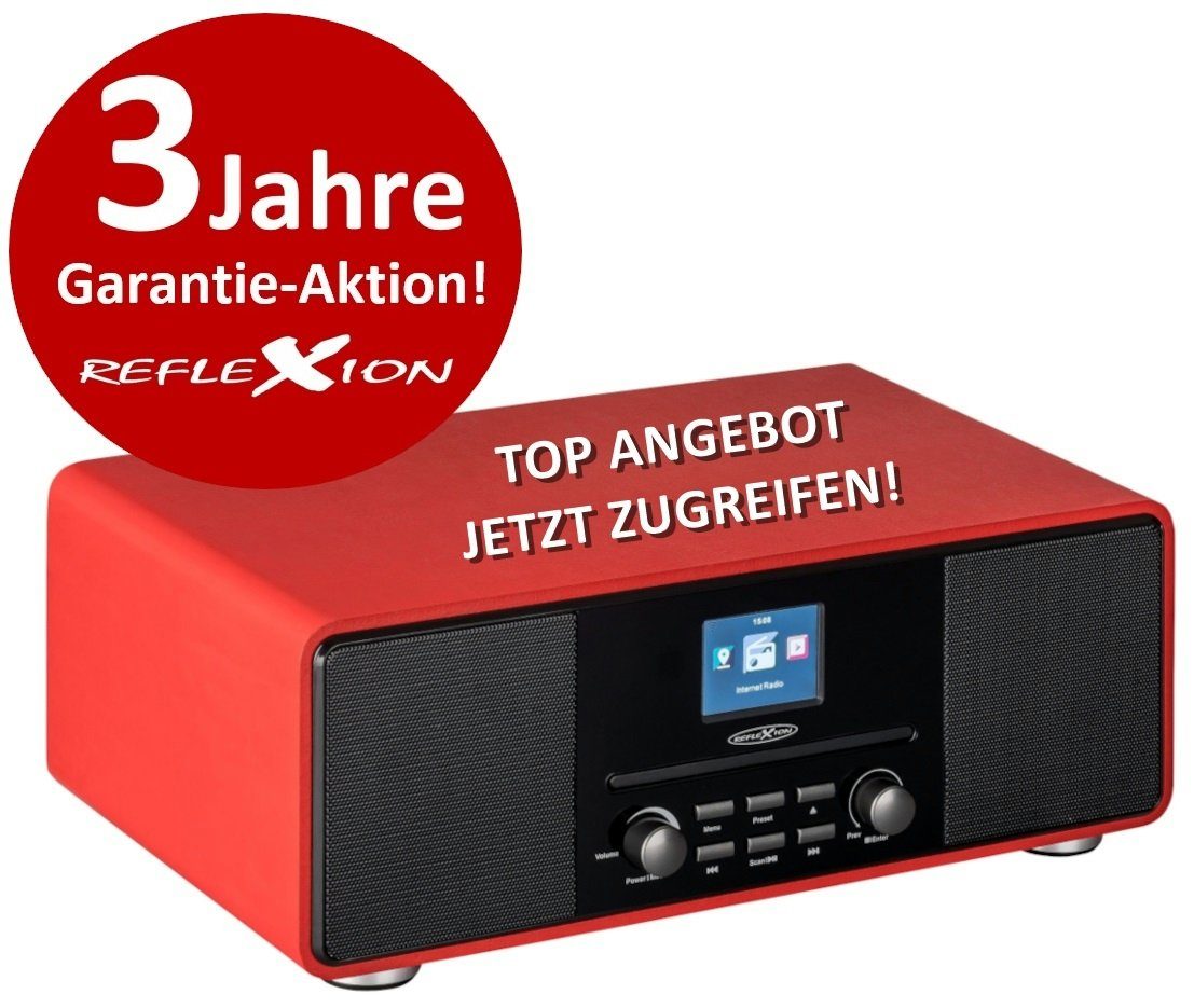 Reflexion HRA19INT Internet-Radio (Digitalradio (DAB), 160 W, 2,4" TFT Farbdisplay, Bluetooth, AUX-IN, Kopfhöreranschluss, WLAN)