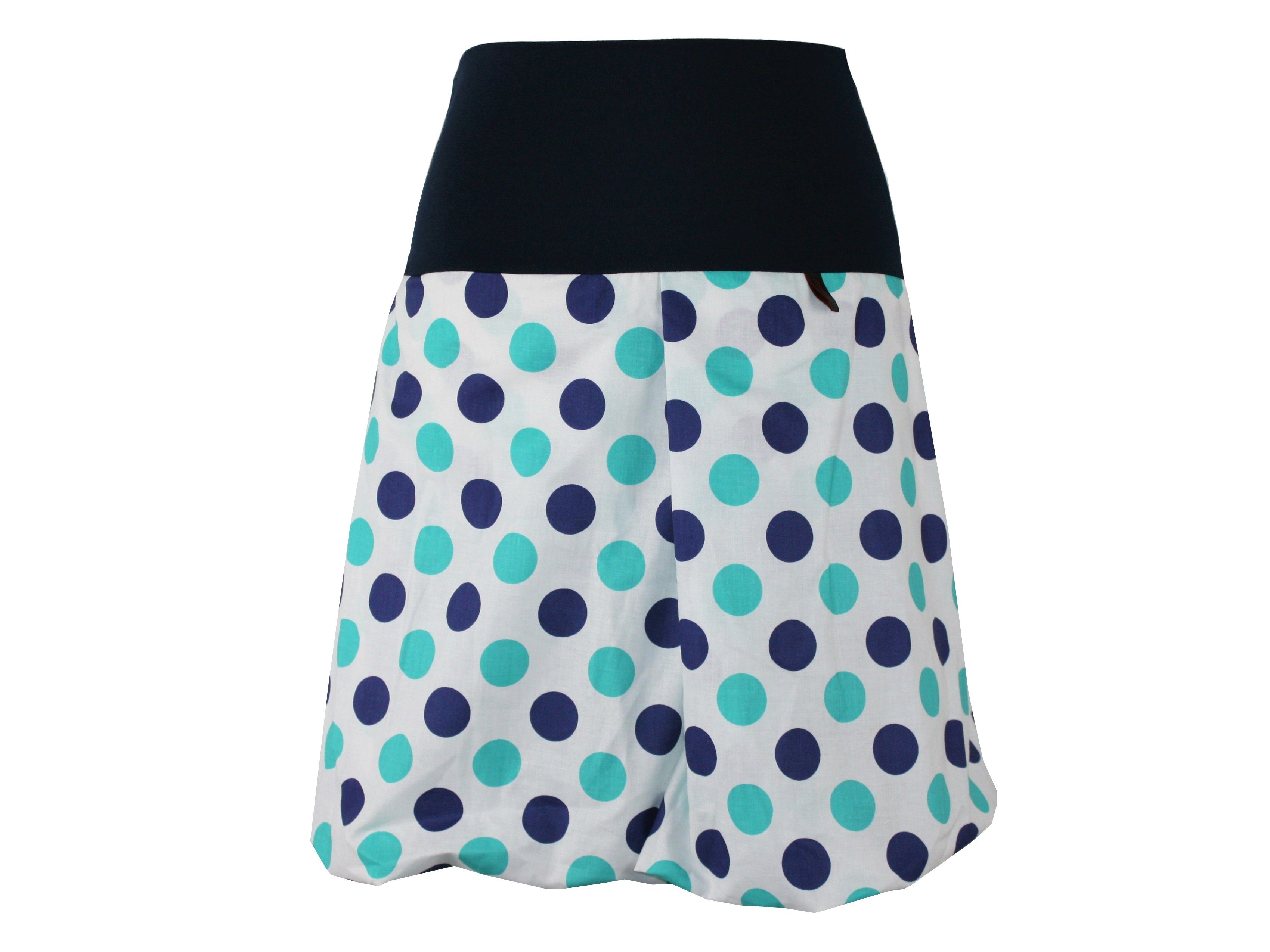 dunkle design Ballonrock Baumwolle Punkte Bunt 51cm elastischer Bund
