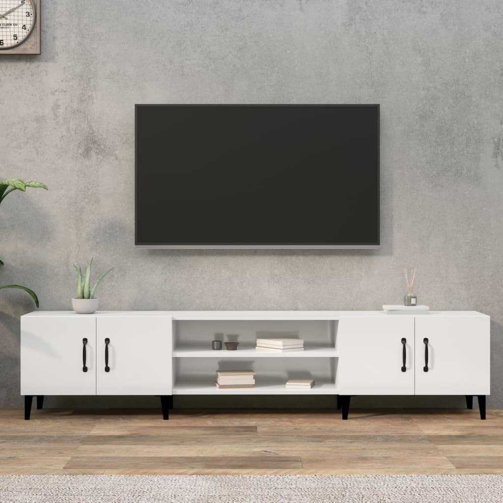 furnicato TV-Schrank Hochglanz-Weiß 180x31,5x40 cm Holzwerkstoff
