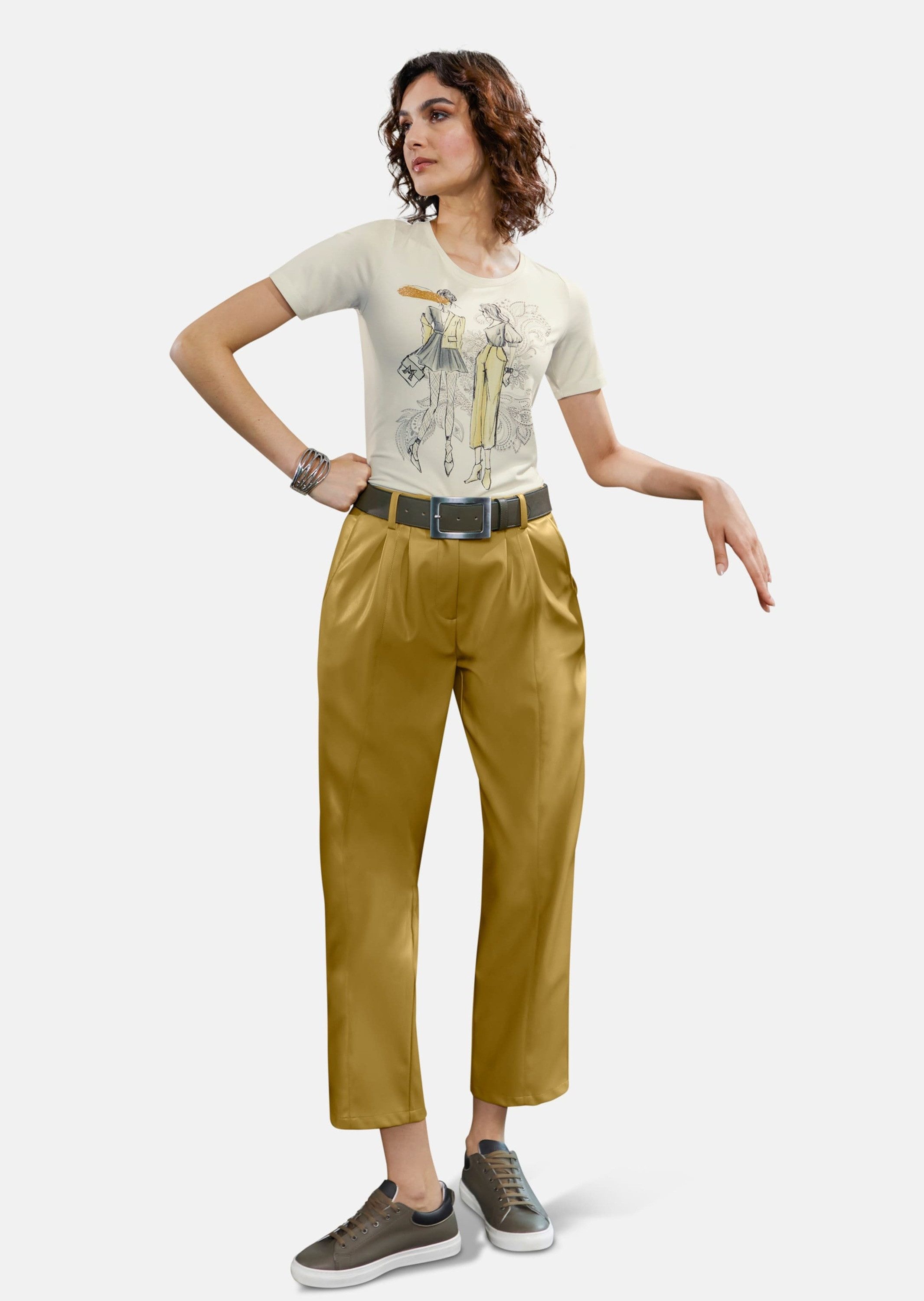 MADELEINE Culotte Verkürzte Hose mit geradem Bein Unifarbenes Design, ohne sichtbaren Verschluss