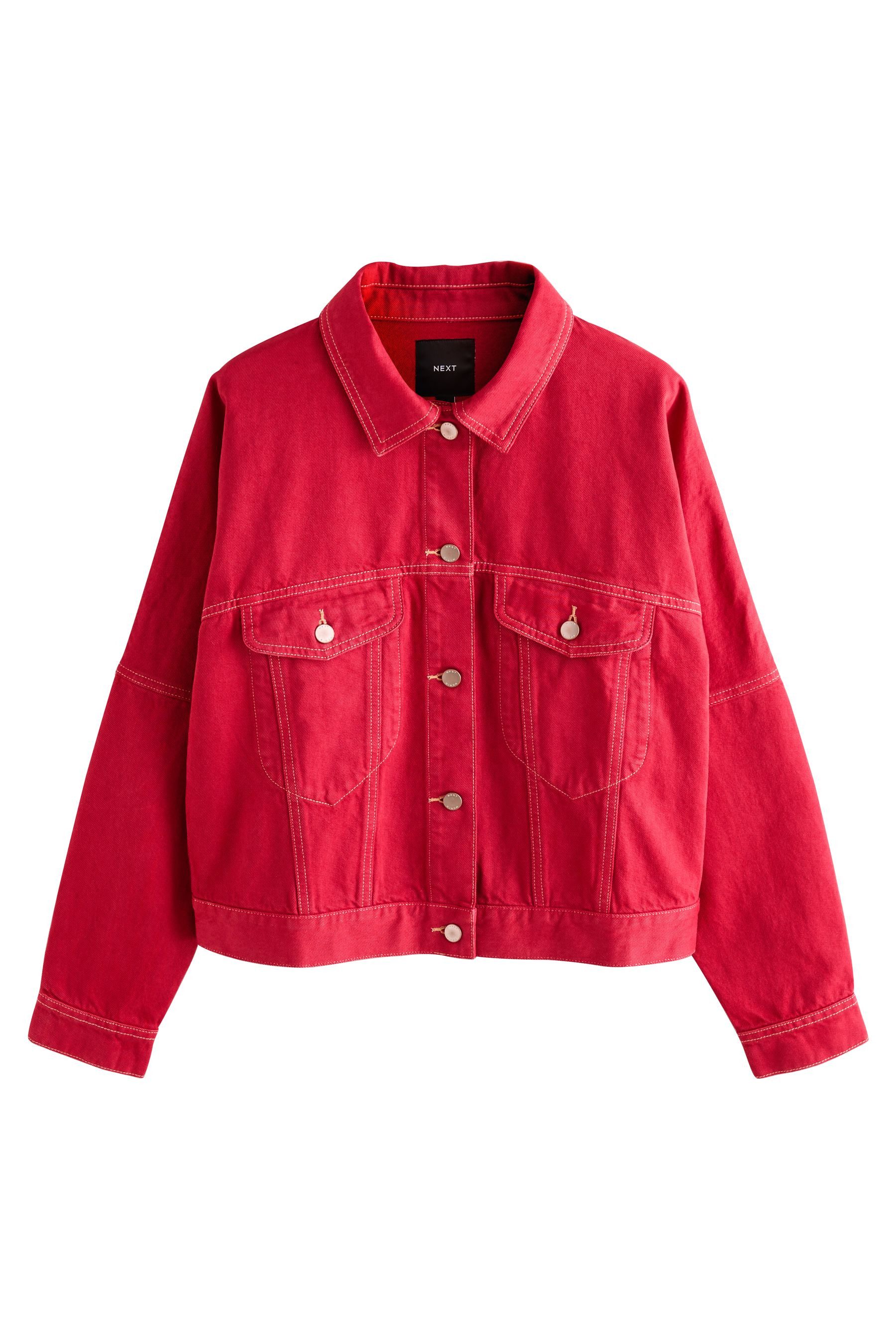 Next Jeansjacke Relaxed Fit Oversized Trucker-Jacke aus Denim (1-St) günstig online kaufen