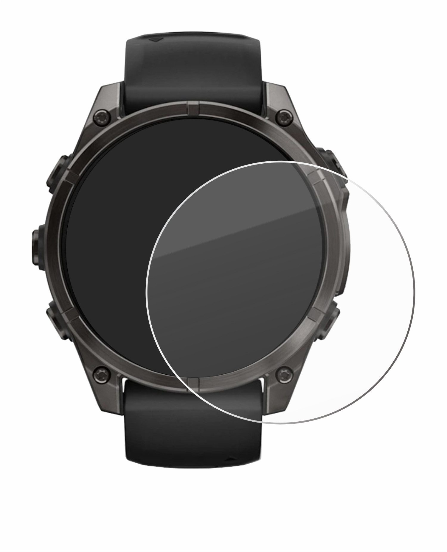 Savvies Displayschutzglas Schutzglas für Garmin Fenix 8 AMOLED (47 mm), Displayschutz 9H Glas Klar Transparent – Bild 2 von 5