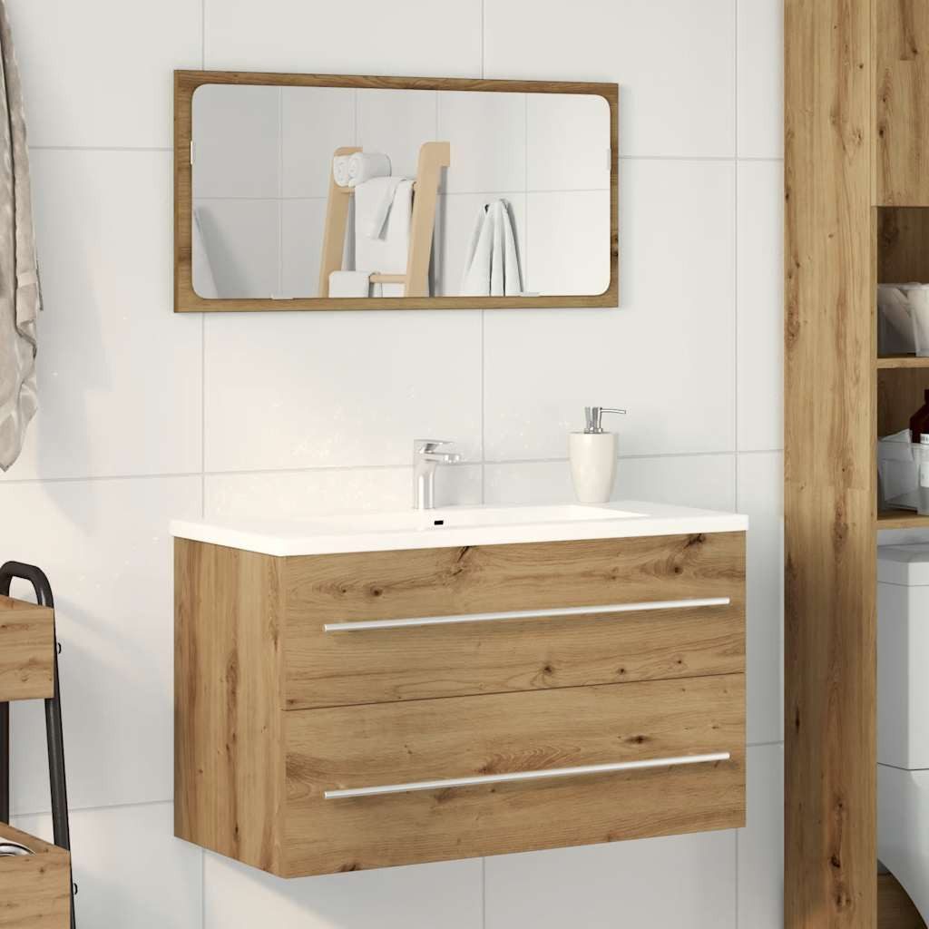 vidaXL Waschbeckenunterschrank Waschbeckenunterschrank Artisan-Eiche 80x38,5x48 cm