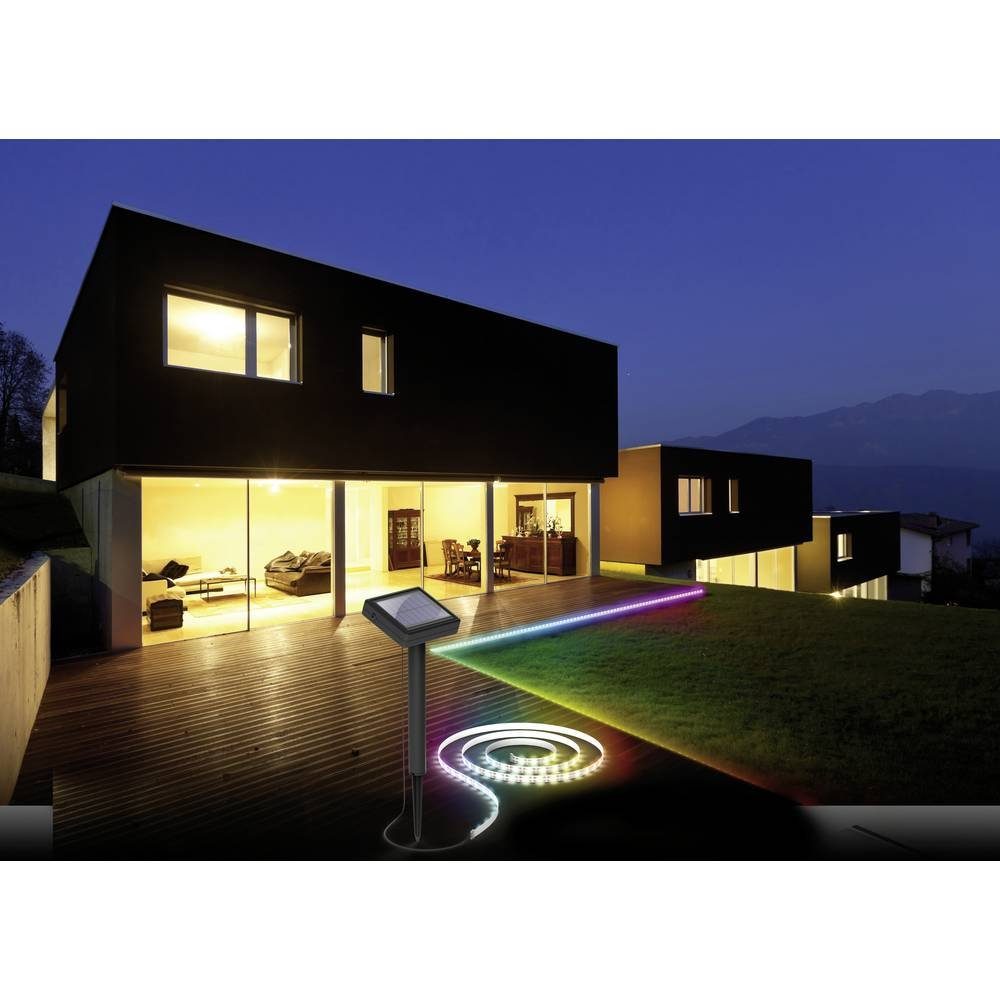 Megatron Lichterkette LED-Solar-Leuchtstreifen inkl. Solarpanel mit Erdspieß MT70012