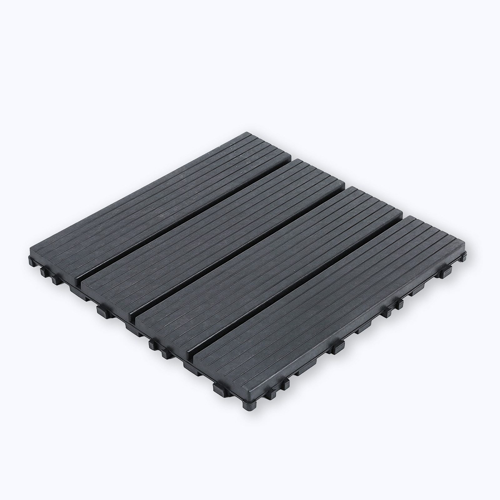 GLIESE Terrassendielen Terrassenfliesen 44er Set mit Klicksystem, 30 x 30 x 2 cm, 3,96 m², BxL: je 30x30 cm, 20 mm Stärke, (Set, 44-St., Dunkelgrau), für Garten, Holzstege, Terrasse, Hof, Wohnzimmer, Schlafzimmer