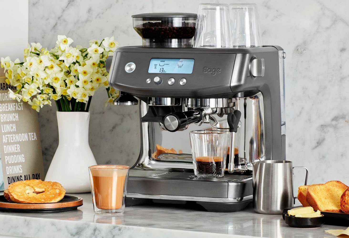 Sage Espressomaschine SES878BST the Barista Pro, Siebträger