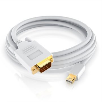 CSL Audio- & Video-Kabel, Mini Displayport, VGA, (500 cm), miniDP Monitor Adapter Kabel / Thunderbolt 1 & 2 kompatibel - 5m