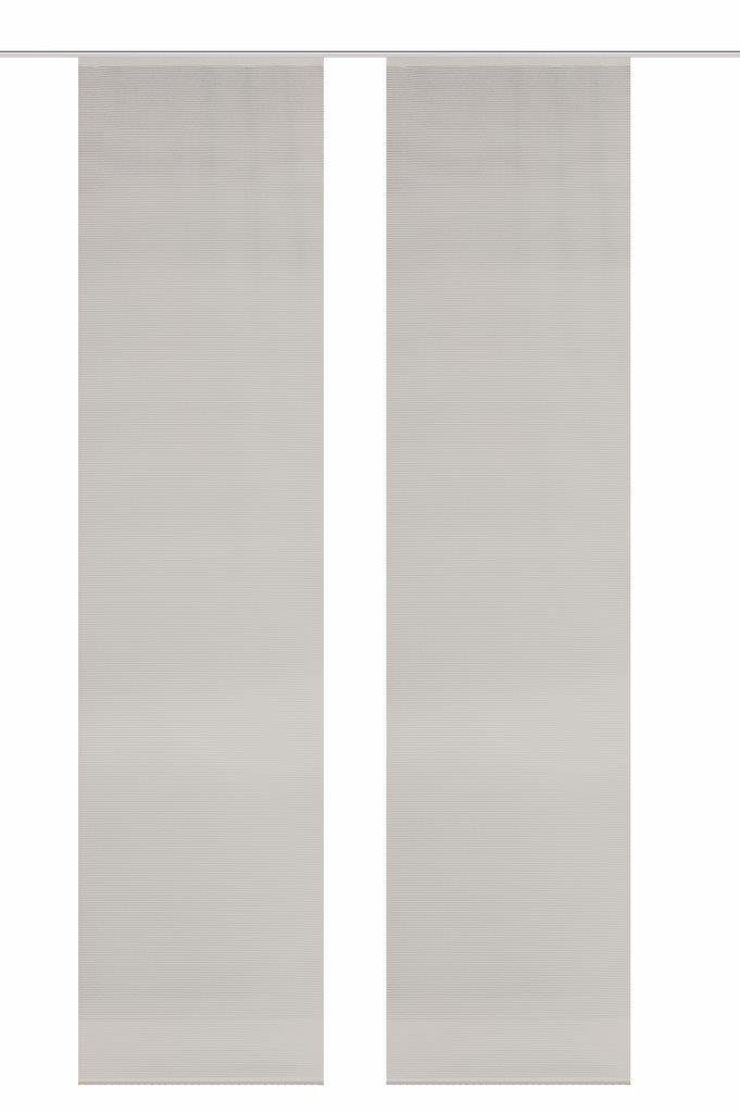 Schiebegardine 55401 Schiebegardine ROM halbtransparent Bambusoptik, 2x  260x60, taupe, Vision S, 100% Polyester