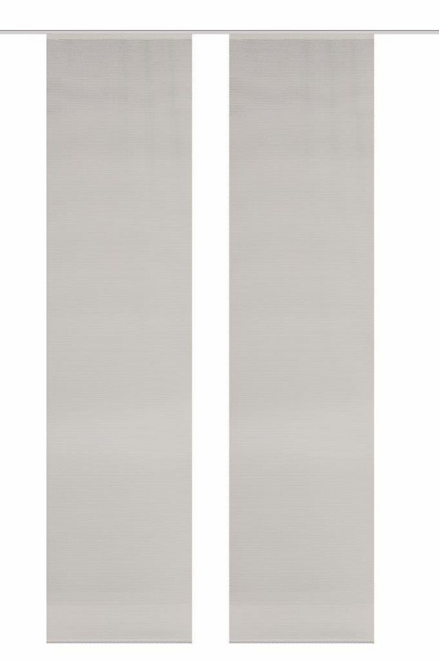 Schiebegardine 55401 Schiebegardine ROM halbtransparent Bambusoptik, 2x  260x60, taupe, Vision S, 100% Polyester