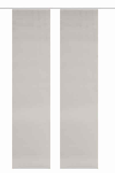Schiebegardine 55401 Schiebegardine ROM halbtransparent Bambusoptik, 2x 260x60, taupe, Vision S, 100% Polyester