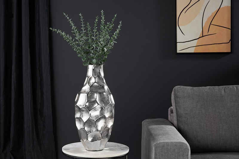 riess-ambiente Tischvase ORGANIC ORIENT 44cm silber (1 St), Wohnzimmer · Dekoration · Metall · Blumen
