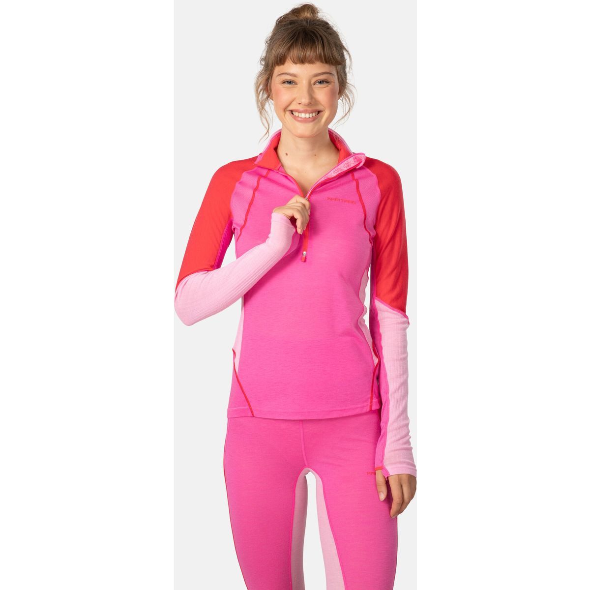 Kari Traa Funktionsunterhemd Alma Half Zip Leichter, funktionaler Base Layer aus Merinowolle mit strategischen