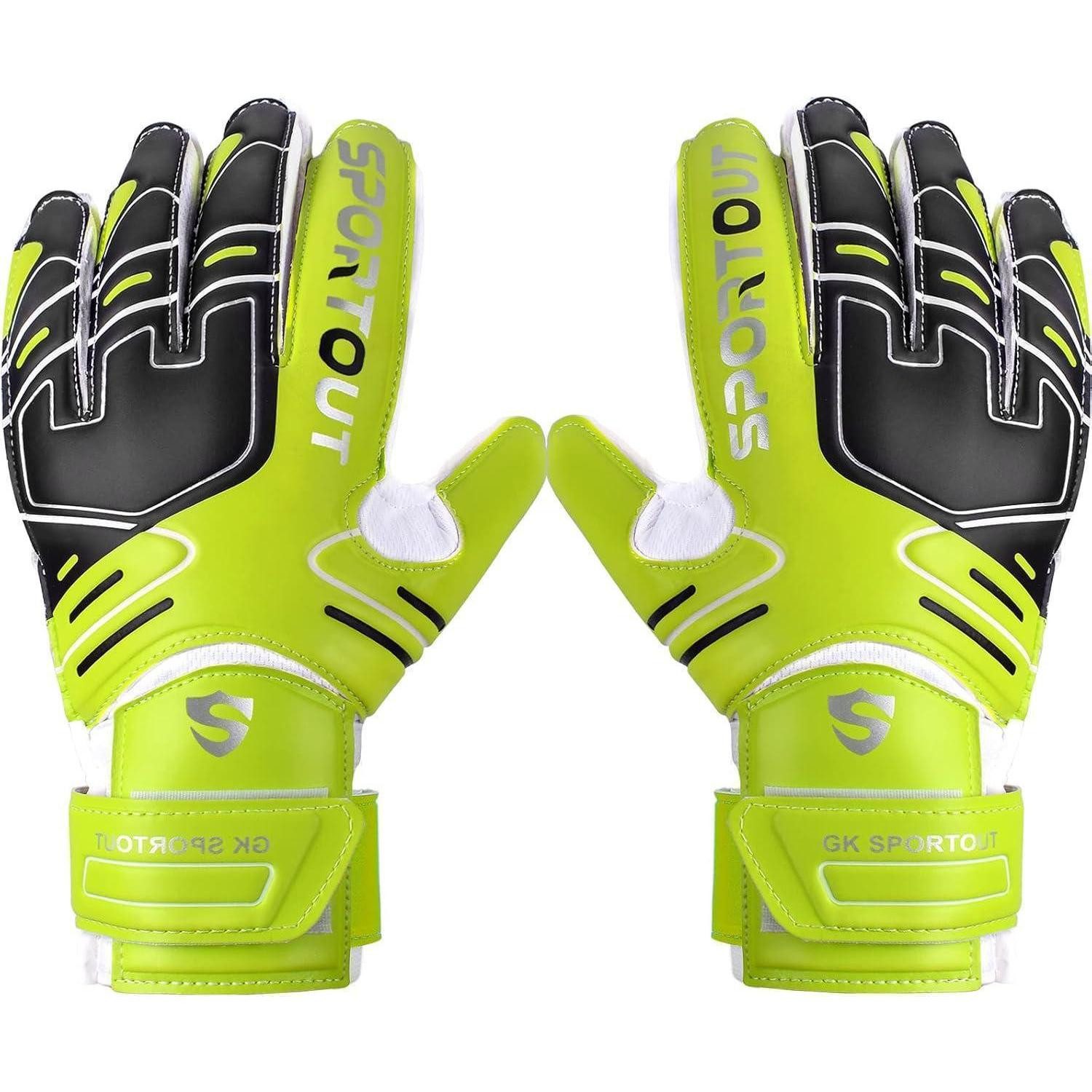 LuxusKollektion Torwarthandschuhe Torwarthandschuhe Fingersave 4mm Latex rutschfest Kinder Green 7