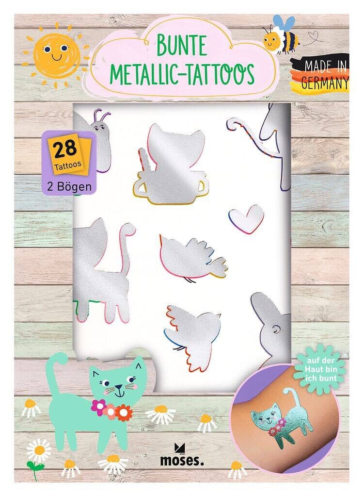 moses Kindertattoo Glitter-Tattoos Bunte