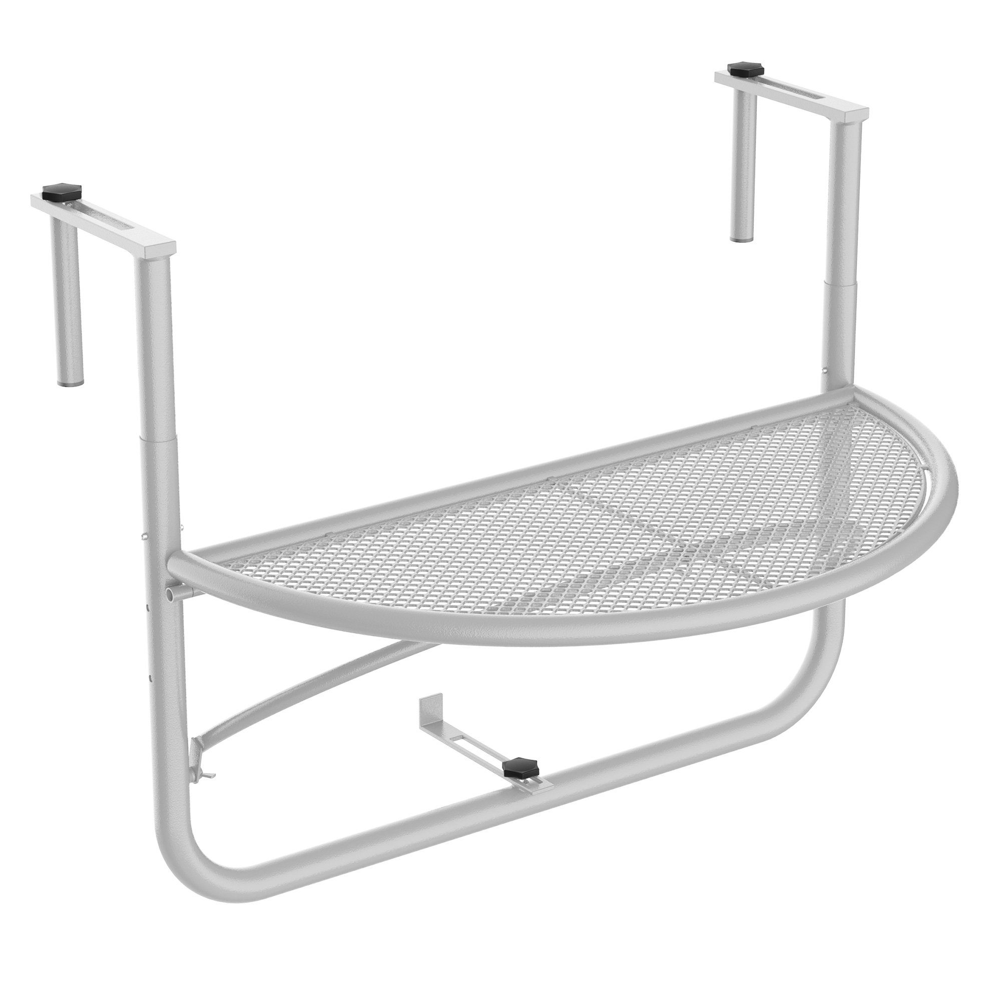 Outsunny Balkonhängetisch höhenverstellbar halbrund Terrasse (Gartentisch, günstig online kaufen