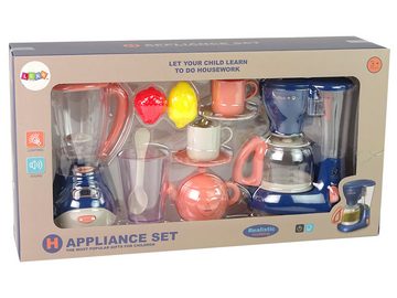 LEAN Toys Kinder-Küchenset Küchenzubehör-Set Kinderspielzeug Kaffeemaschine Mixer Geräusche Licht