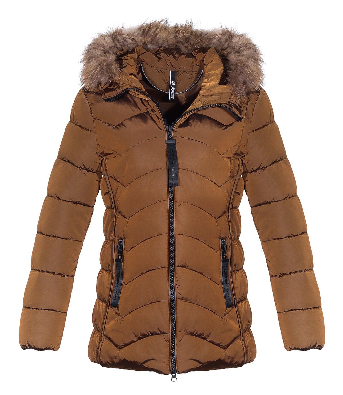 CLEO STYLE Winterjacke Jacke 1569 Braun günstig online kaufen