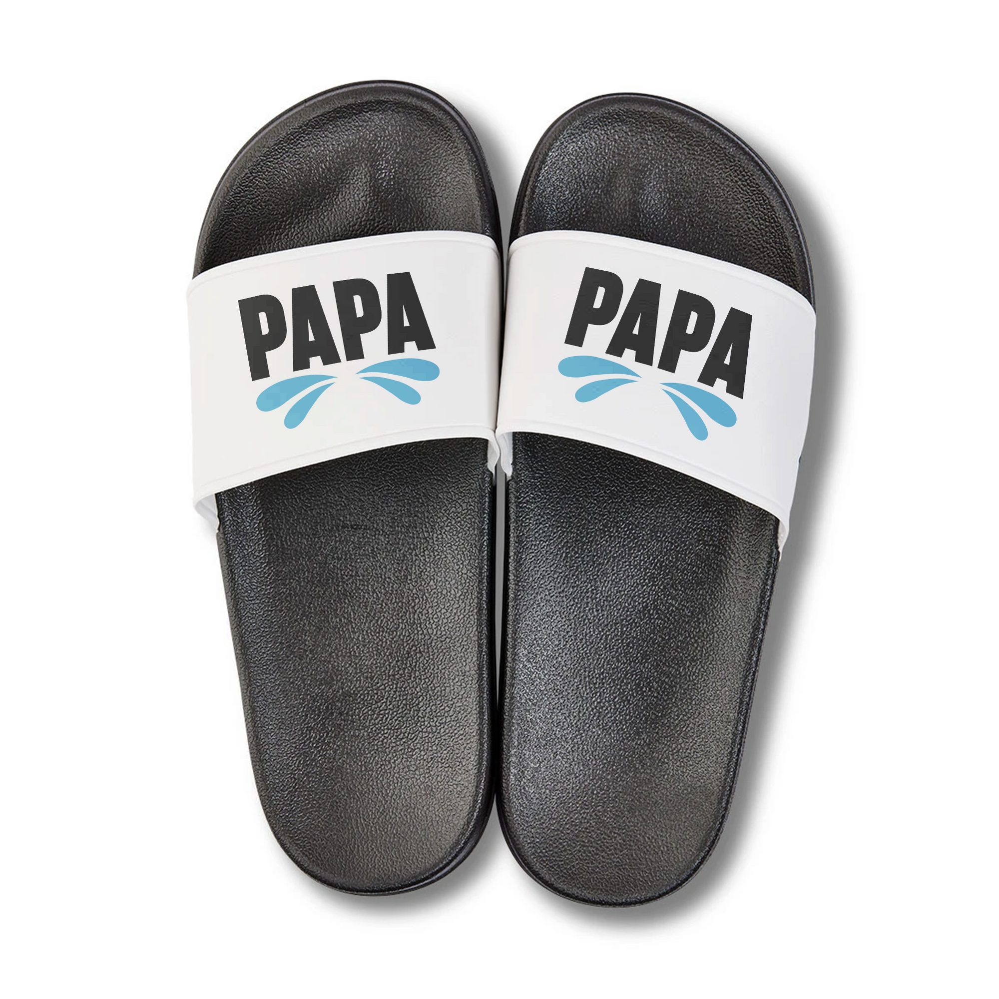 22Feels Badeschlappen PAPA Geschenk Vatertag Badelatschen Spruch Herren Papi Badepantolette IN DEUTSCHLAND BEDRUCKT