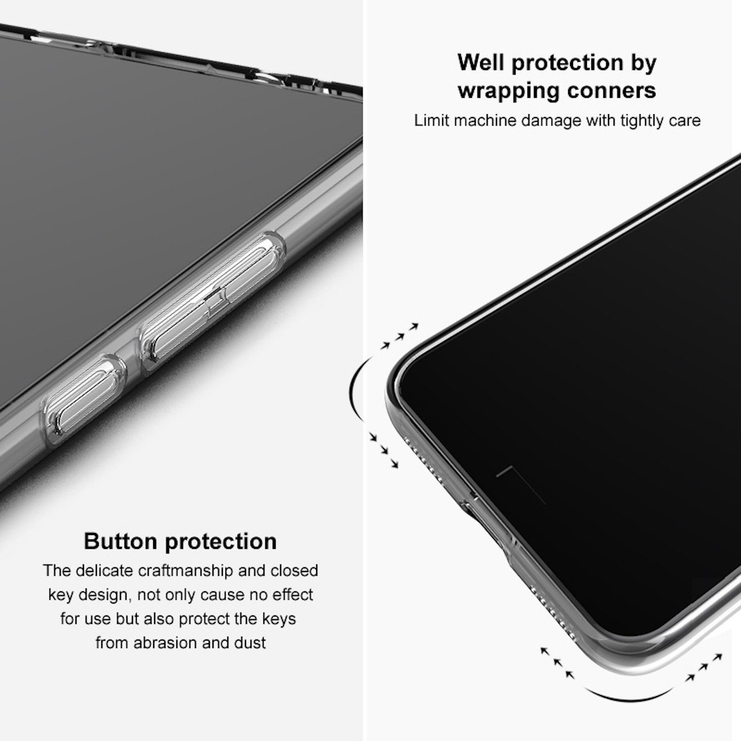 Wigento Handyhülle Für Honor Magic 6 Pro Silikon TPU Schutz Handy Hülle dünn Transparent