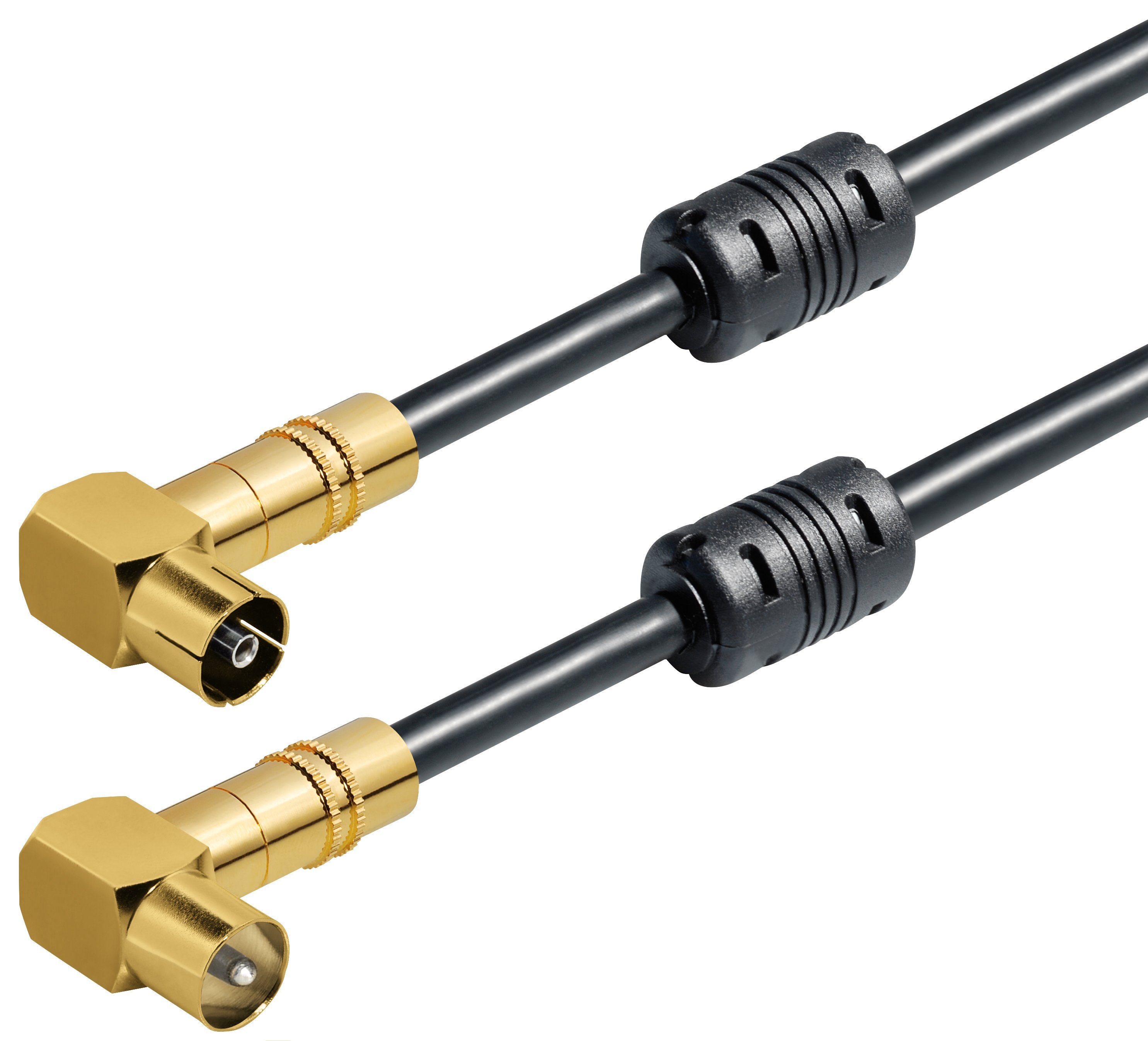 Maxtrack TV-Kabel, IEC Stecker, (250 cm), High-End Antennen-Kabel, 5-fach geschirmt, 135 dB, Class A+