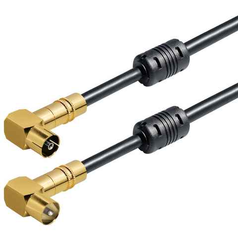 Maxtrack TV-Kabel, IEC Stecker, (250 cm), High-End Antennen-Kabel, 5-fach geschirmt, 135 dB, Class A+