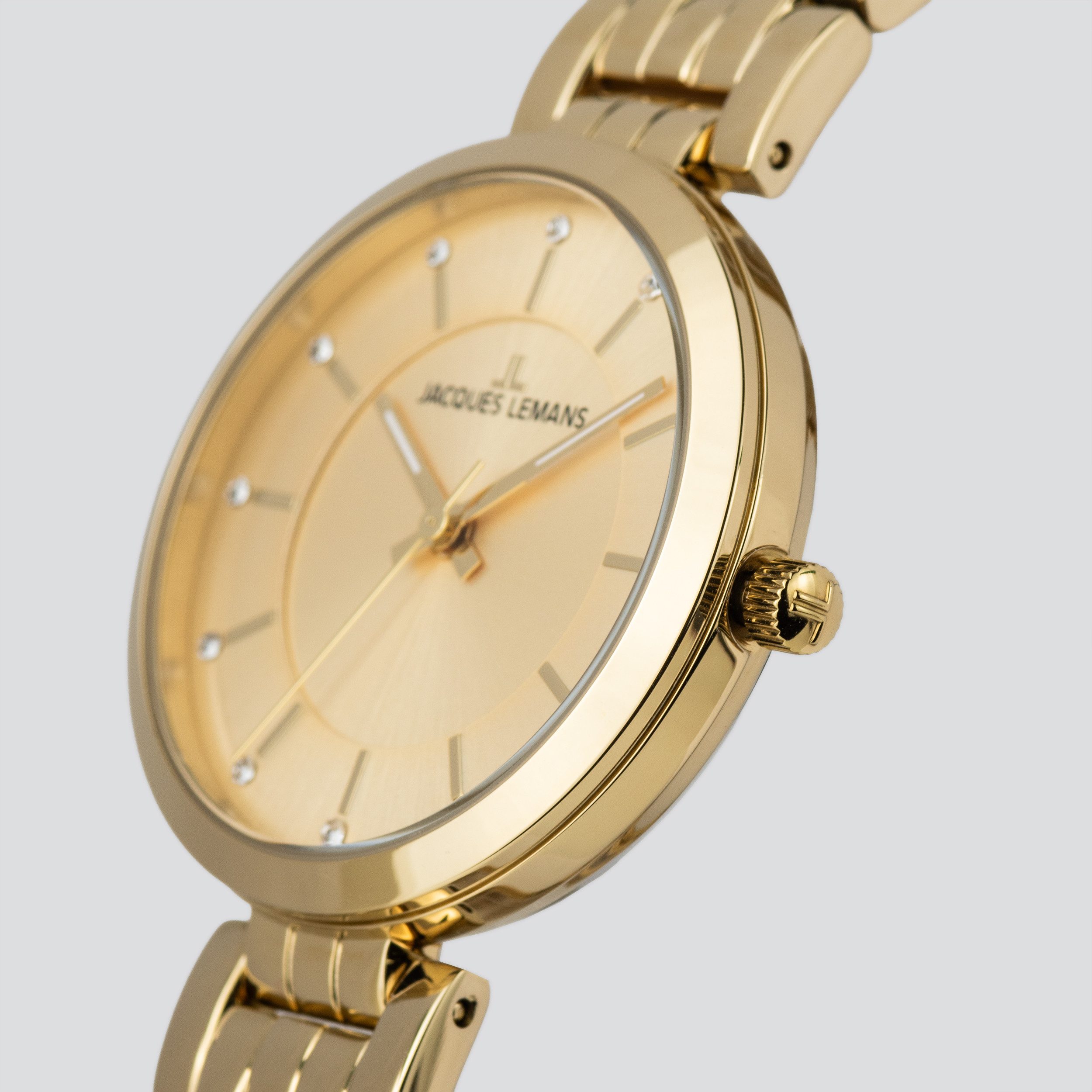 Jacques Lemans Quarzuhr Milano 1-2211E, Armbanduhr, Damenuhr, Edelstahlarmband, analog