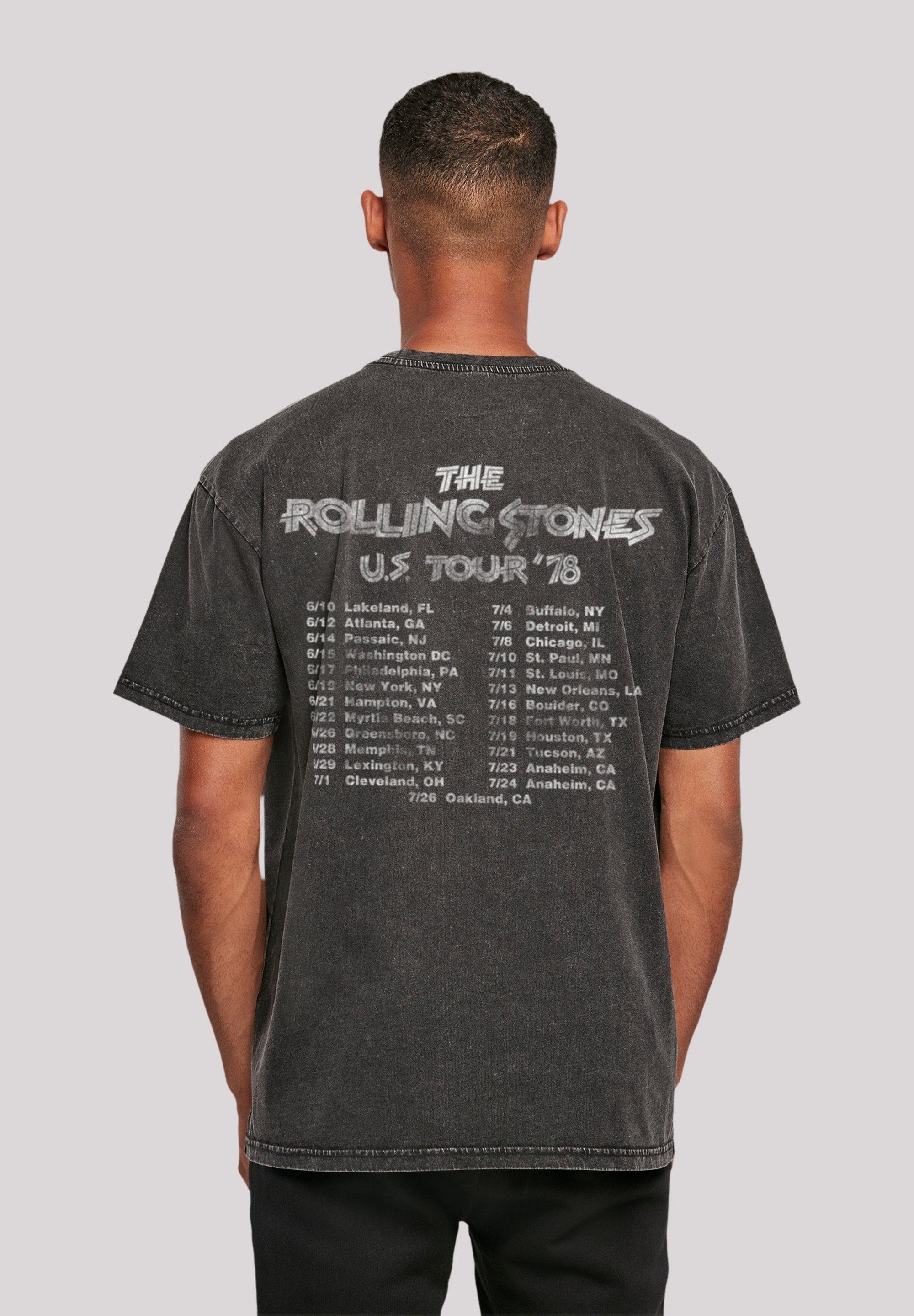 '78 F4NT4STIC Rolling Tour Print US schwarz The Stones T-Shirt