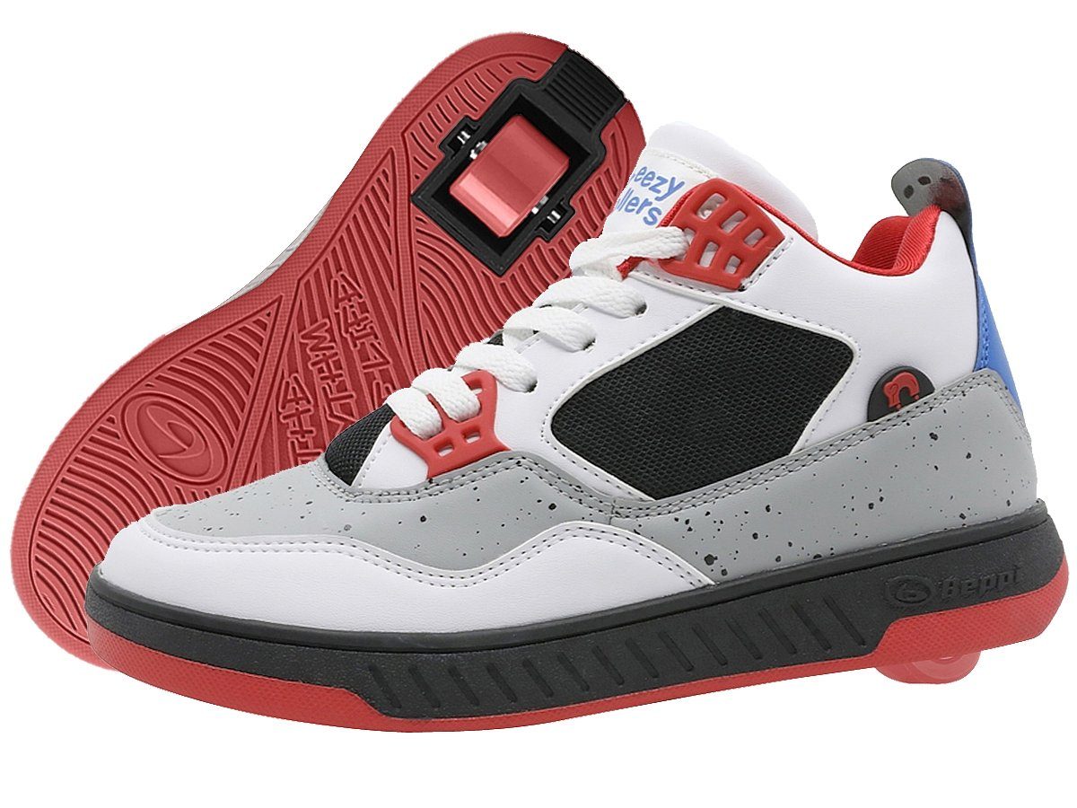 Scarpe Con Rotelle Breezy Rollers Per Bambini - Colore Blu/Bianco, Suola In Plastica E Gomma, Stringate - Foto 9