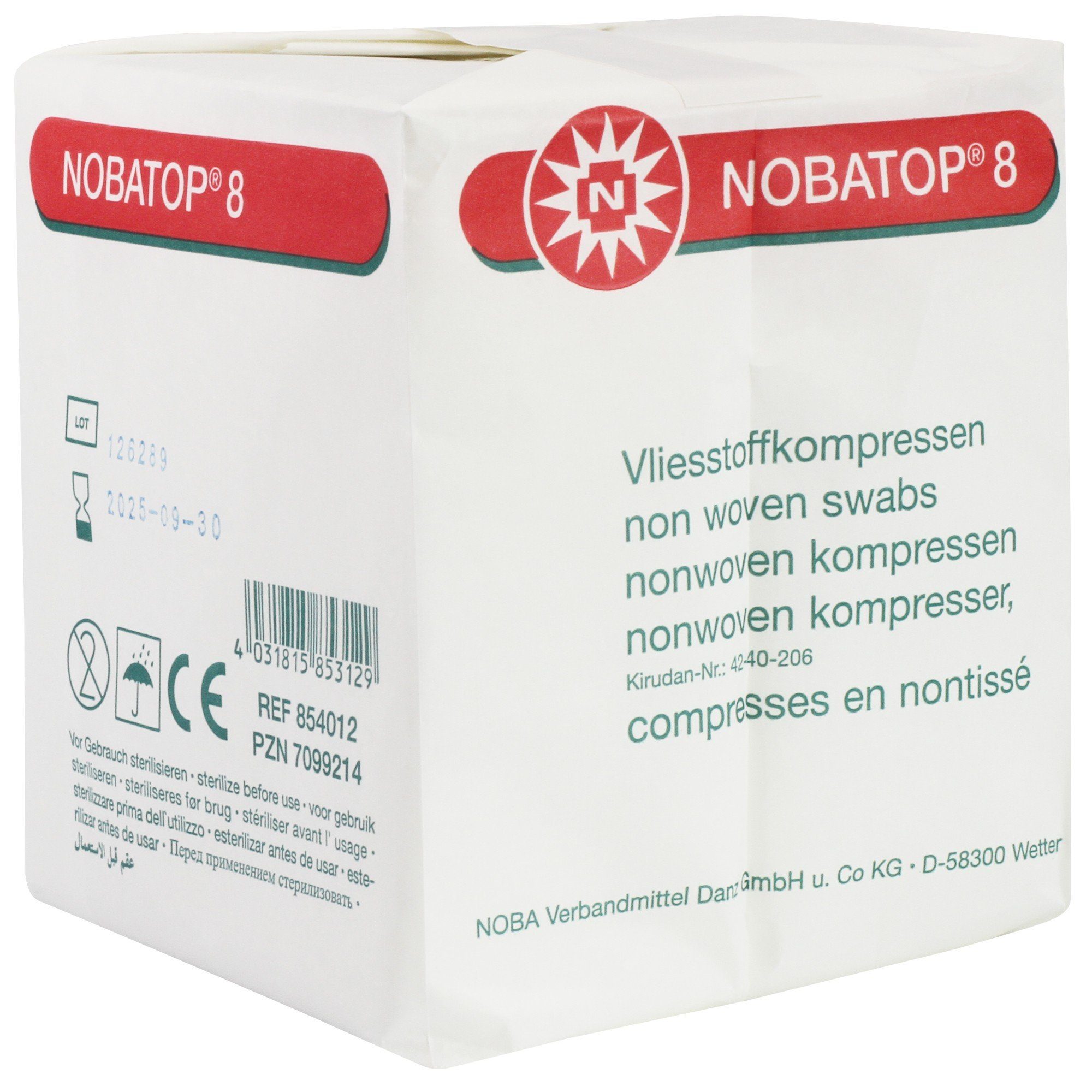 Nobamed Erste-Hilfe-Set 4-lagig unsterile Kompresse