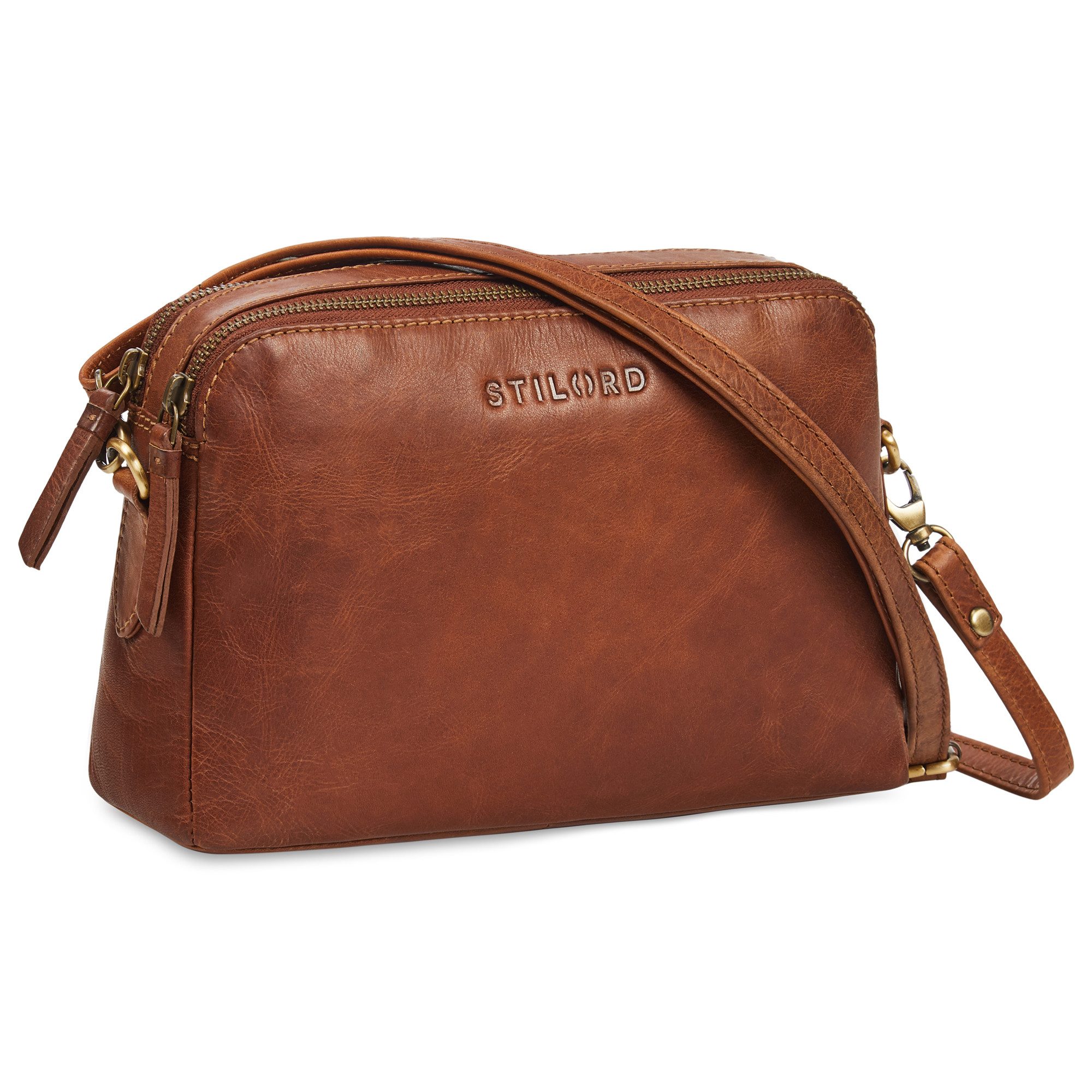 Handtasche "Rosie" Vintage Umhängetasche Damen Leder Klein