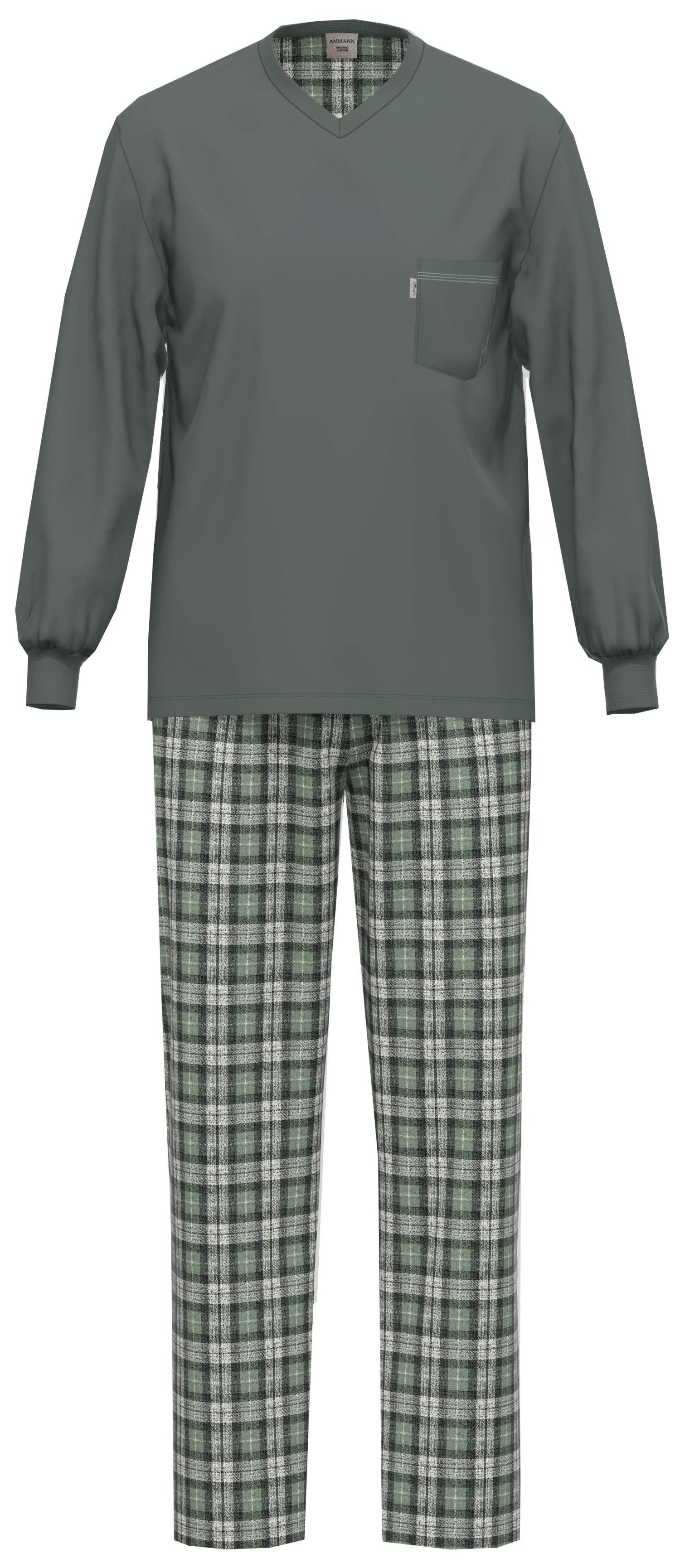 Schlafanzug Herren Pyjama lang