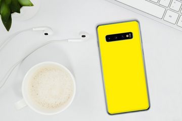 MuchoWow Handyhülle Gelb - Zitrone - Neon - Farben, Phone Case, Handyhülle Samsung Galaxy S10, Silikon, Schutzhülle