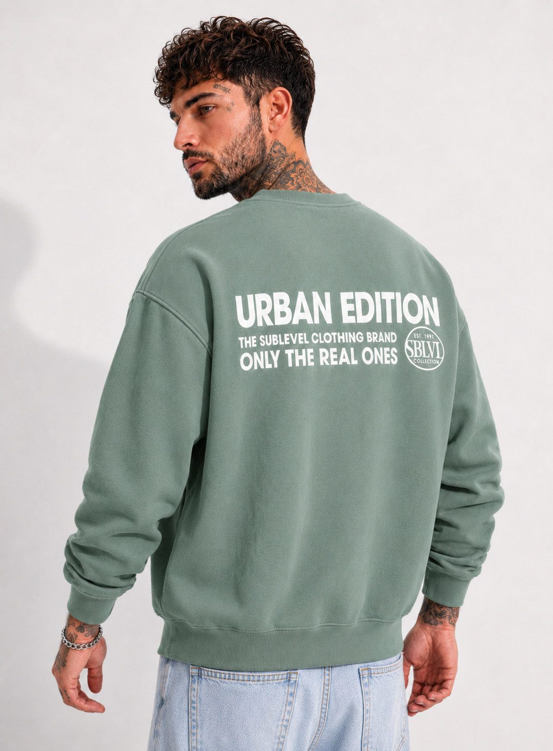SUBLEVEL Sweatshirt Pullover Herren Sweater Sweatshirt Rundhals Perfekte Passform Hochwertige Verarbeitung, Angenehm weich & bequem