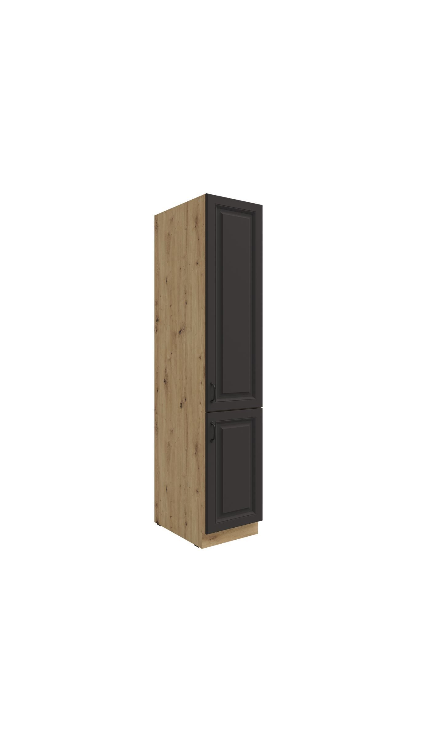 Küchen-Preisbombe Hochschrank 40 cm Küche Stilo Grau Küchenzeile Küchenblock Vorratshochschrank