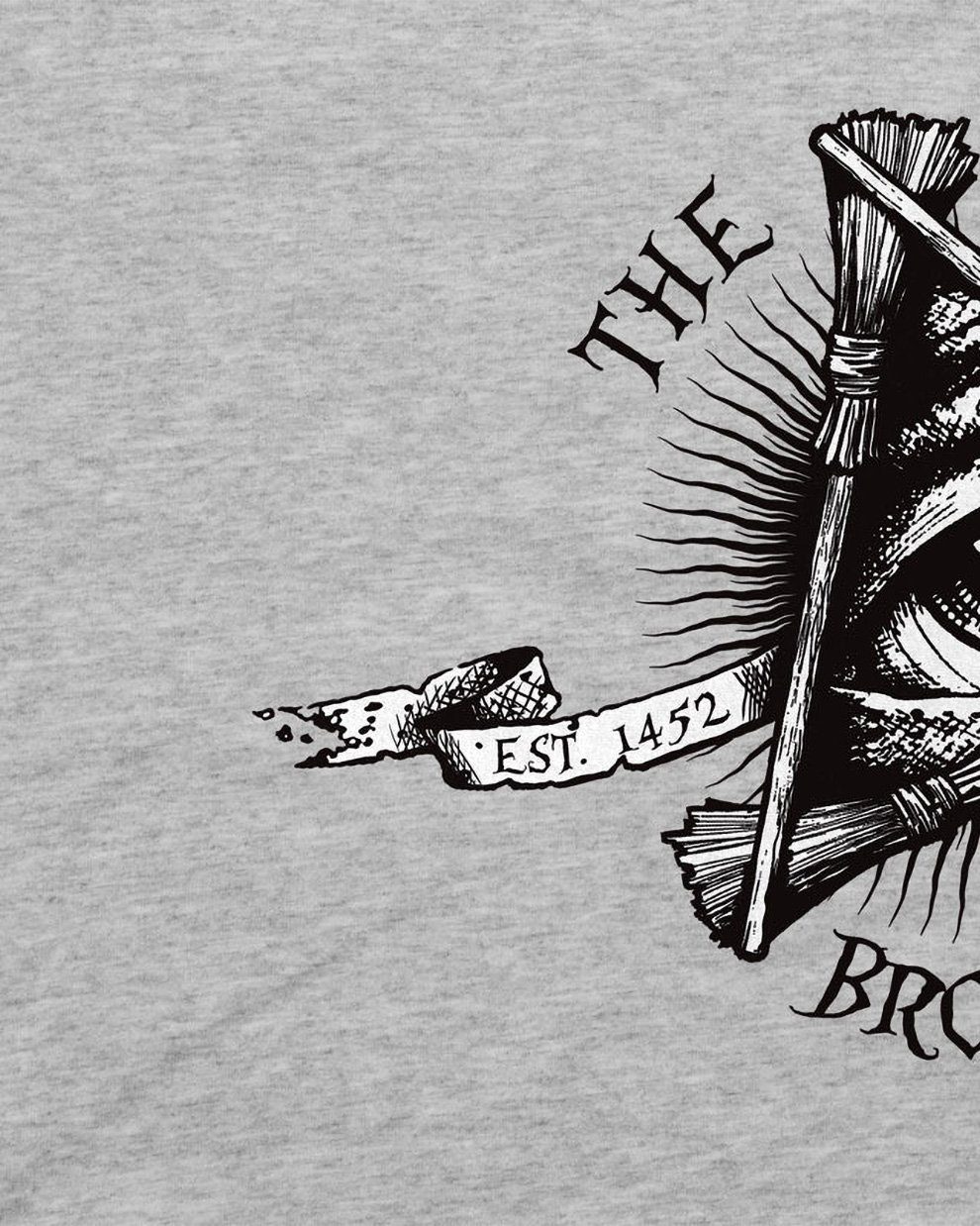 The Print-Shirt Herren T-Shirt T-Shirt meliert grau Broomsticks Three style3