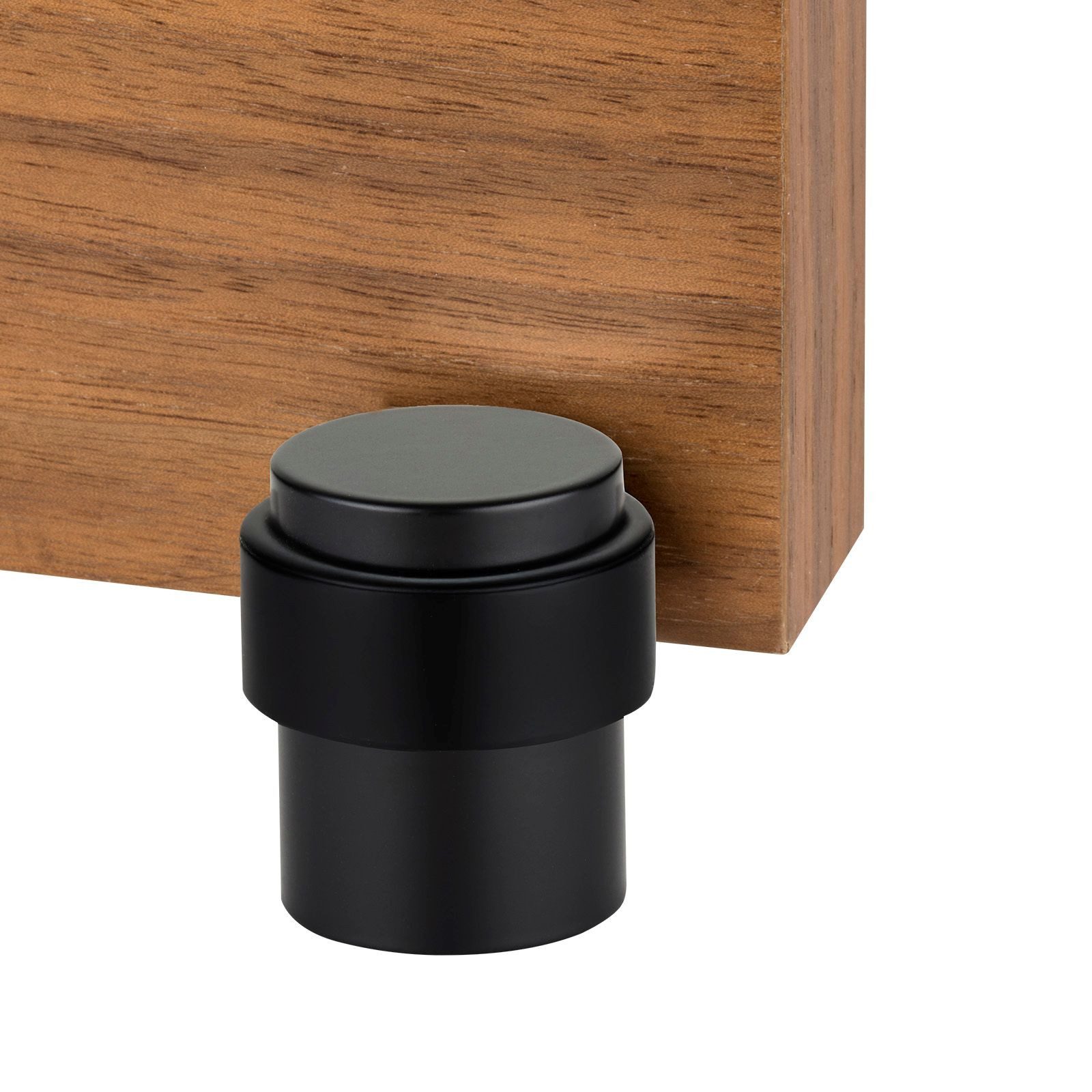 SO-TECH® Türstopper Thor Bodentürstopper Höhe 40 mm echt Edelstahl massiv (Spar-Set, 2 St), Durchmesser 30 / 36 mm, Edelstahl SS304 schwarz