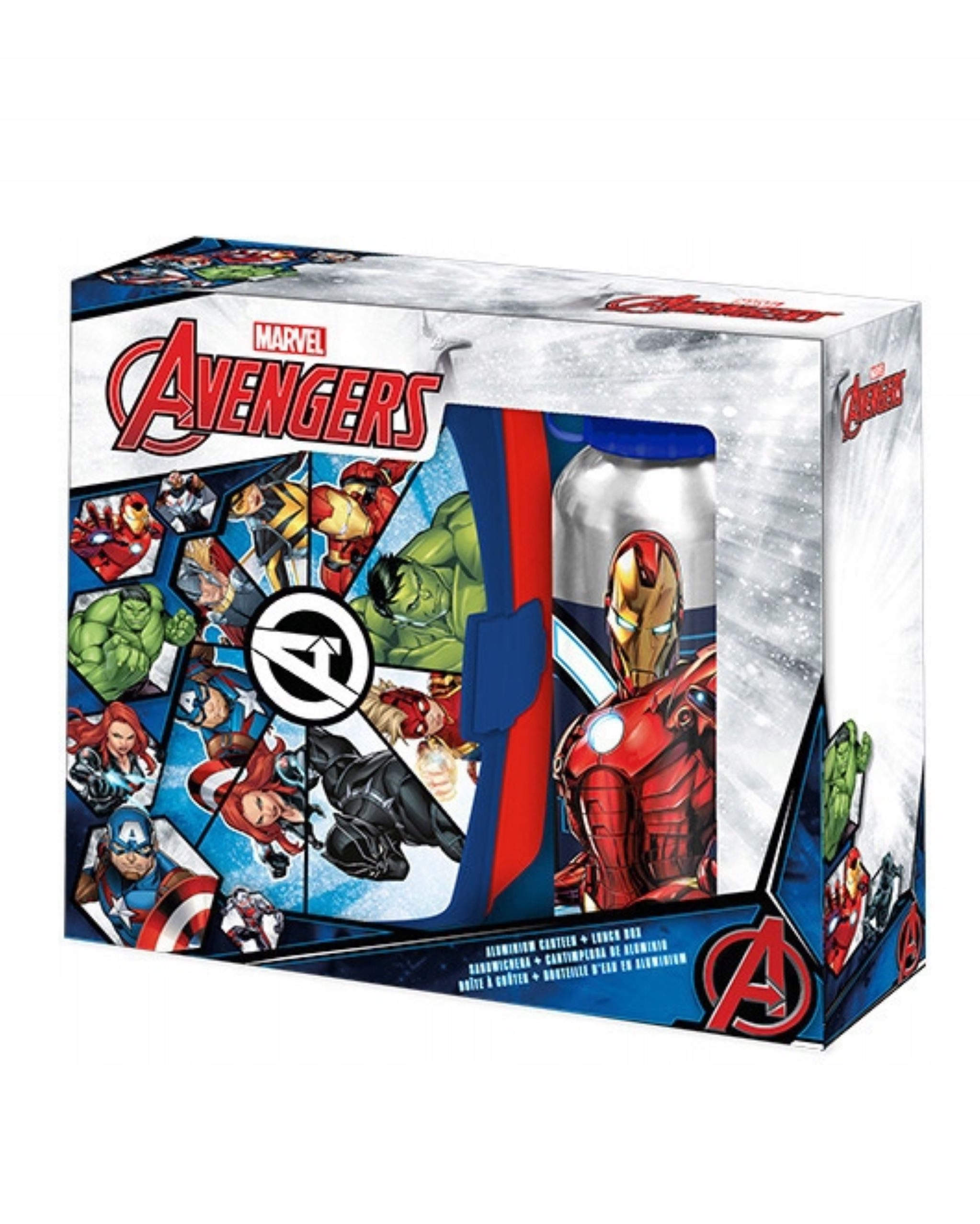 Festivalartikel Lunchbox AVENGERS Set: Lunchbox + Trinkflasche - BPA-frei