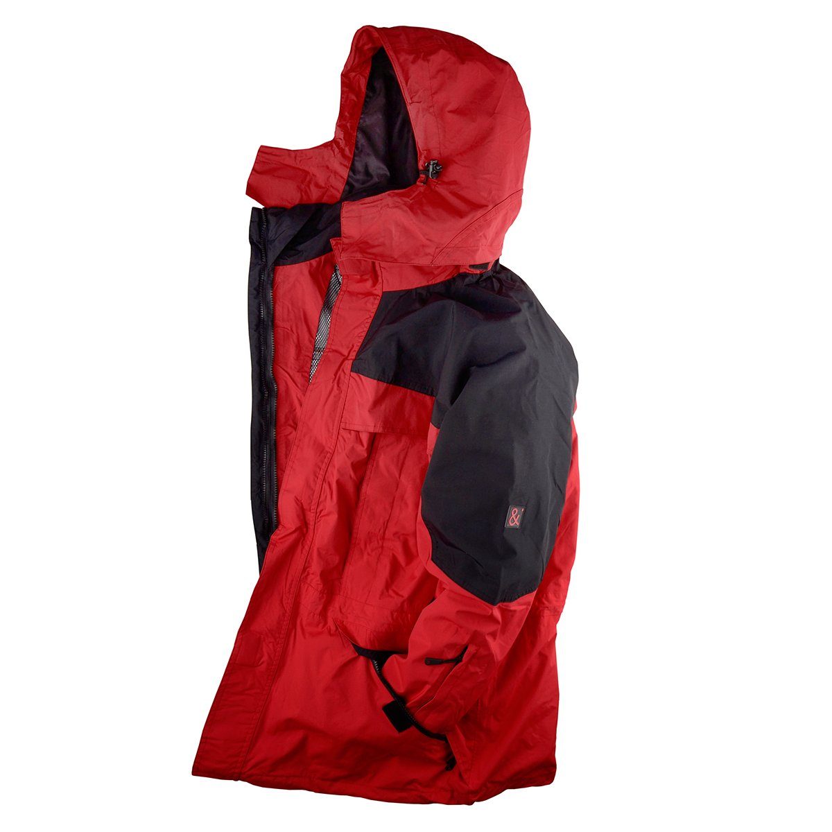 marc & mark Funktionsjacke Marc&Mark 3-in-1 Funktionsjacke Übergröße rot-schwarz