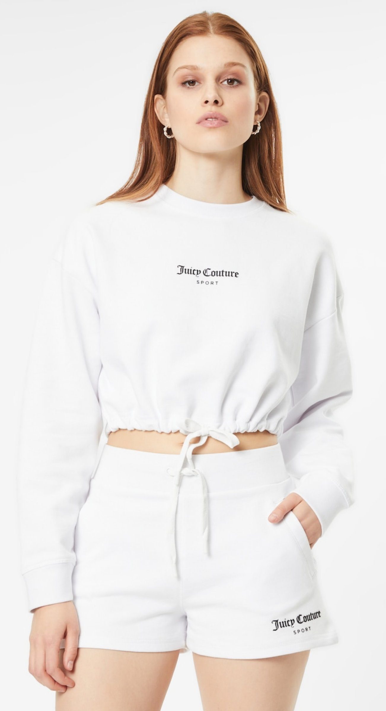 Damen Pullover Juicy Couture Sweater Josie Jumper Graphic Fleece Cuffed