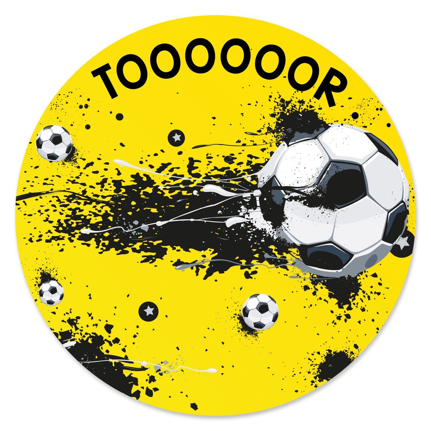 younikat Platzset Mauspad im Fußball-Design I Ø 22 cm rund