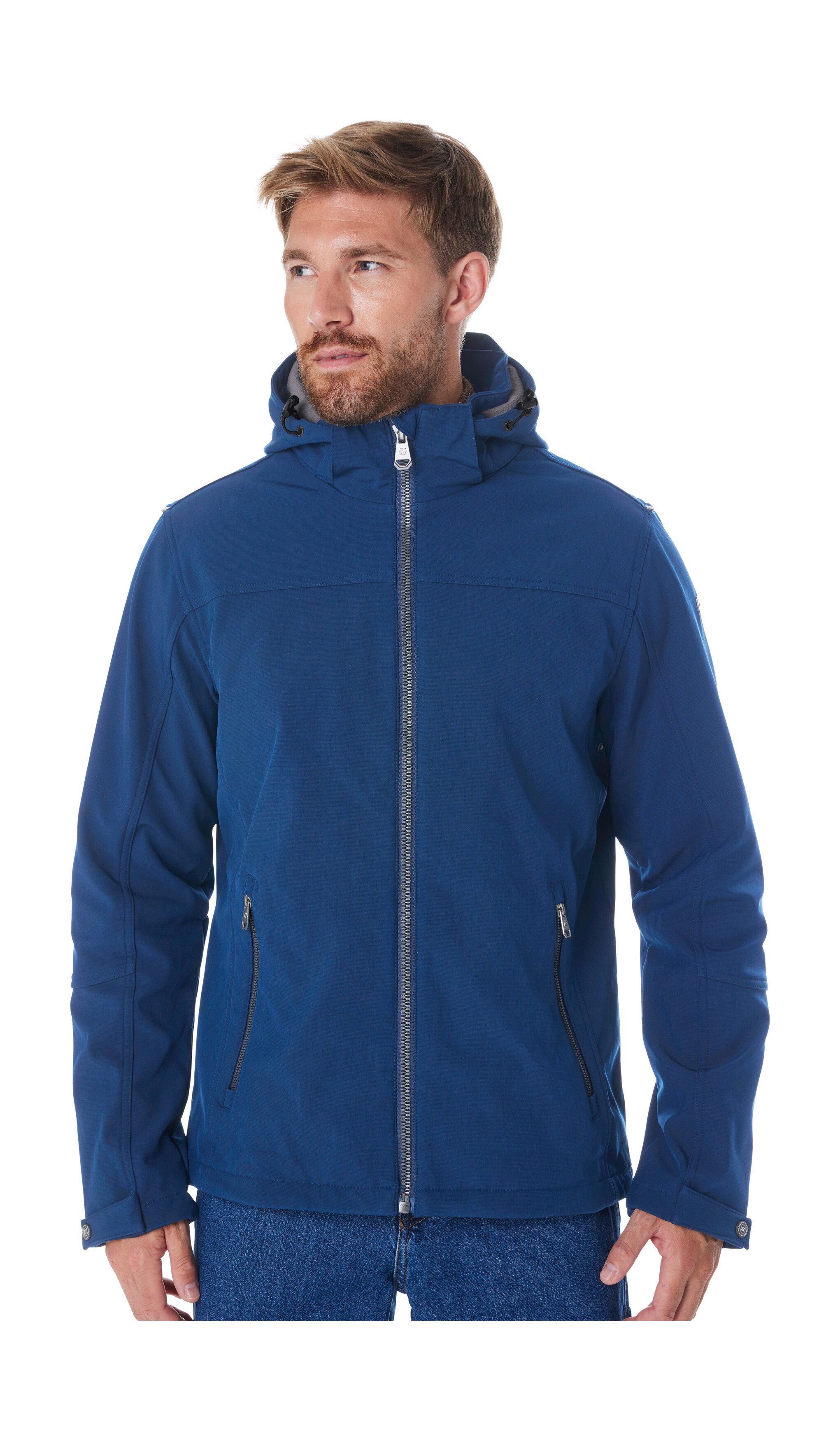 Killtec Softshelljacke Herren Softshelljacke Wasserabweisende Softshelljacke mit Fleece, abnehmbarer Kapuze