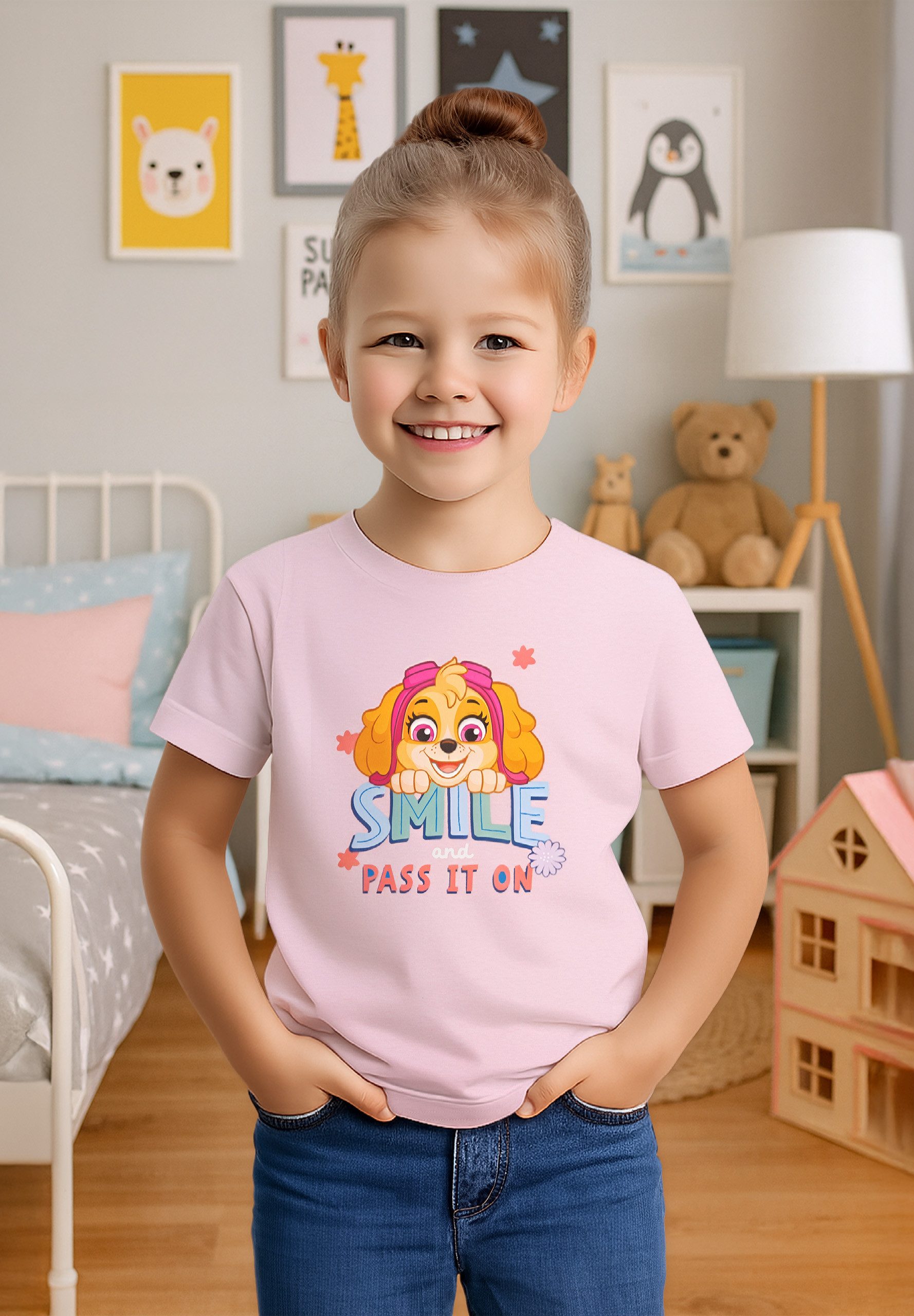 United Labels® T-Shirt Paw Patrol - Skye - Smile and pass it on